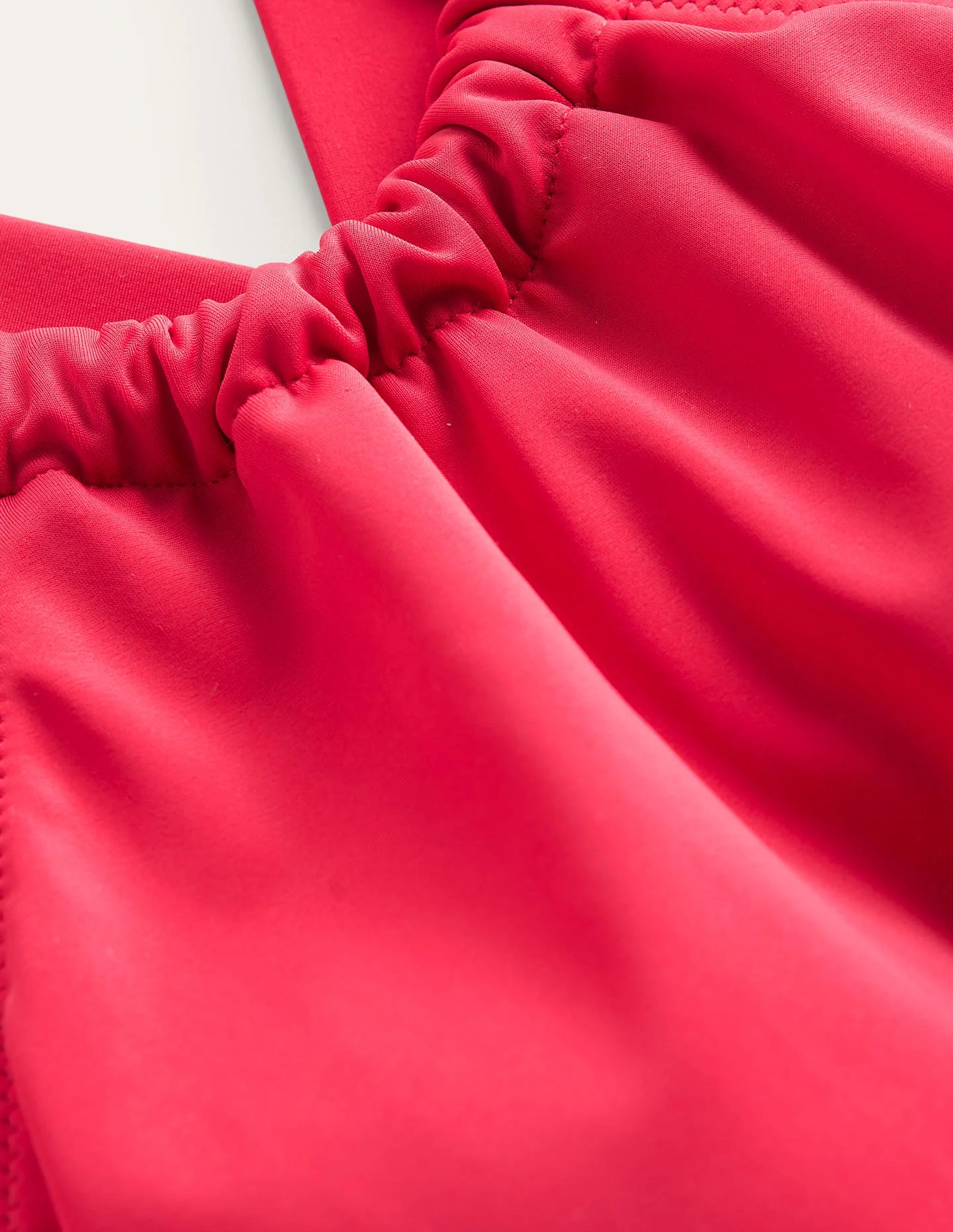Gather Cross-back Swimsuit-Red - Image 8