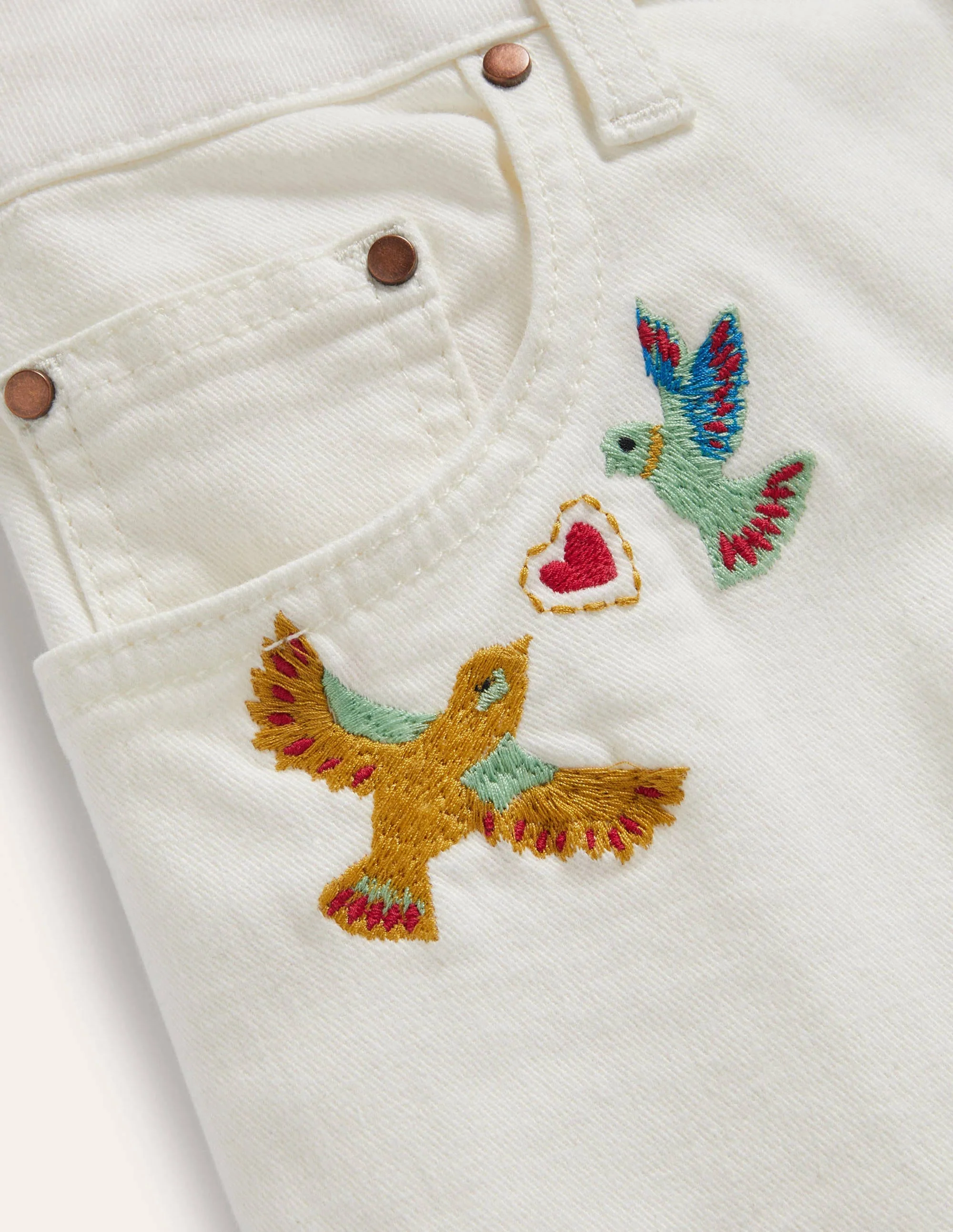 Girlfriend Jeans-Ecru, Embroidery - Image 6