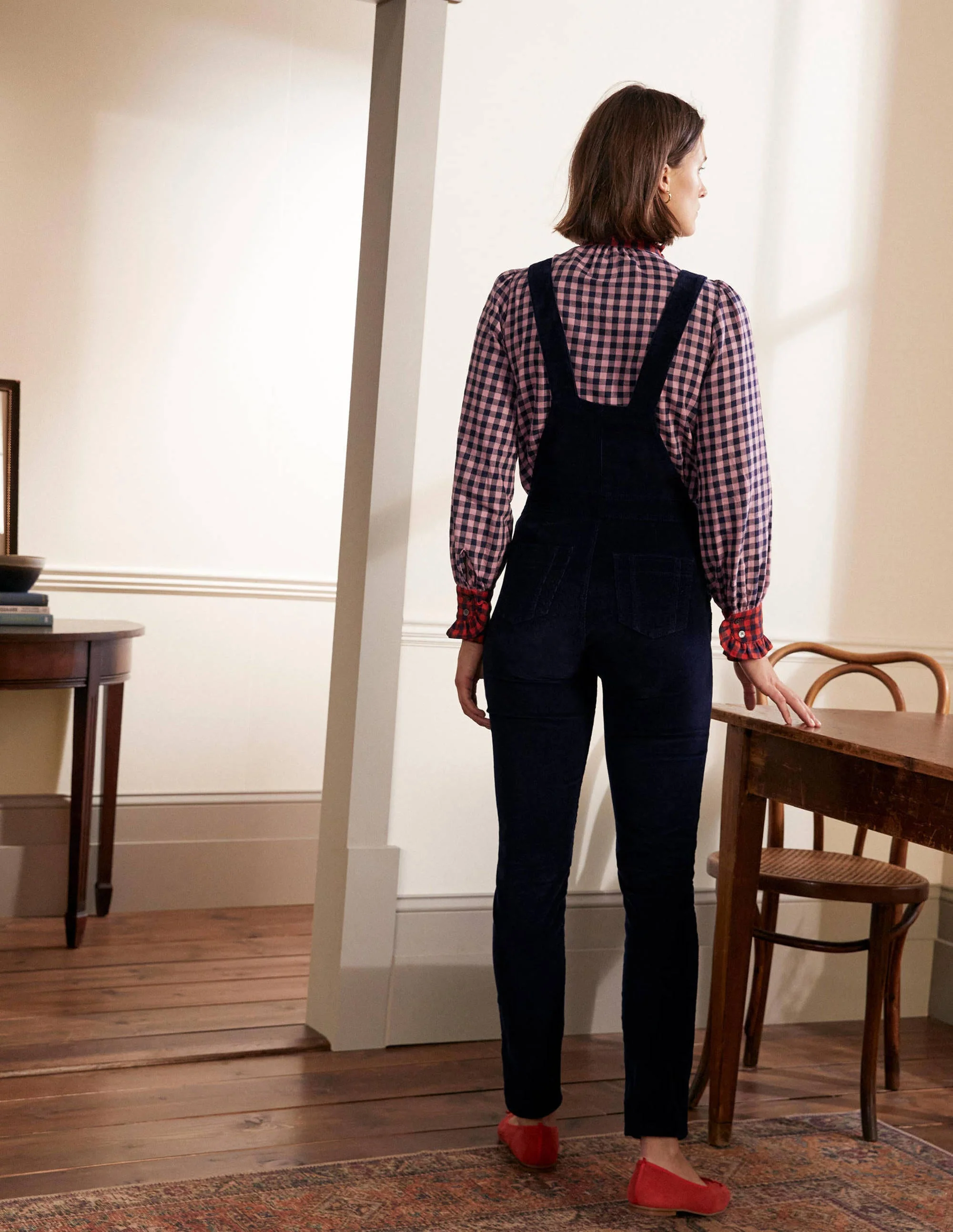Girlfriend Overalls-Navy Cord - Image 3