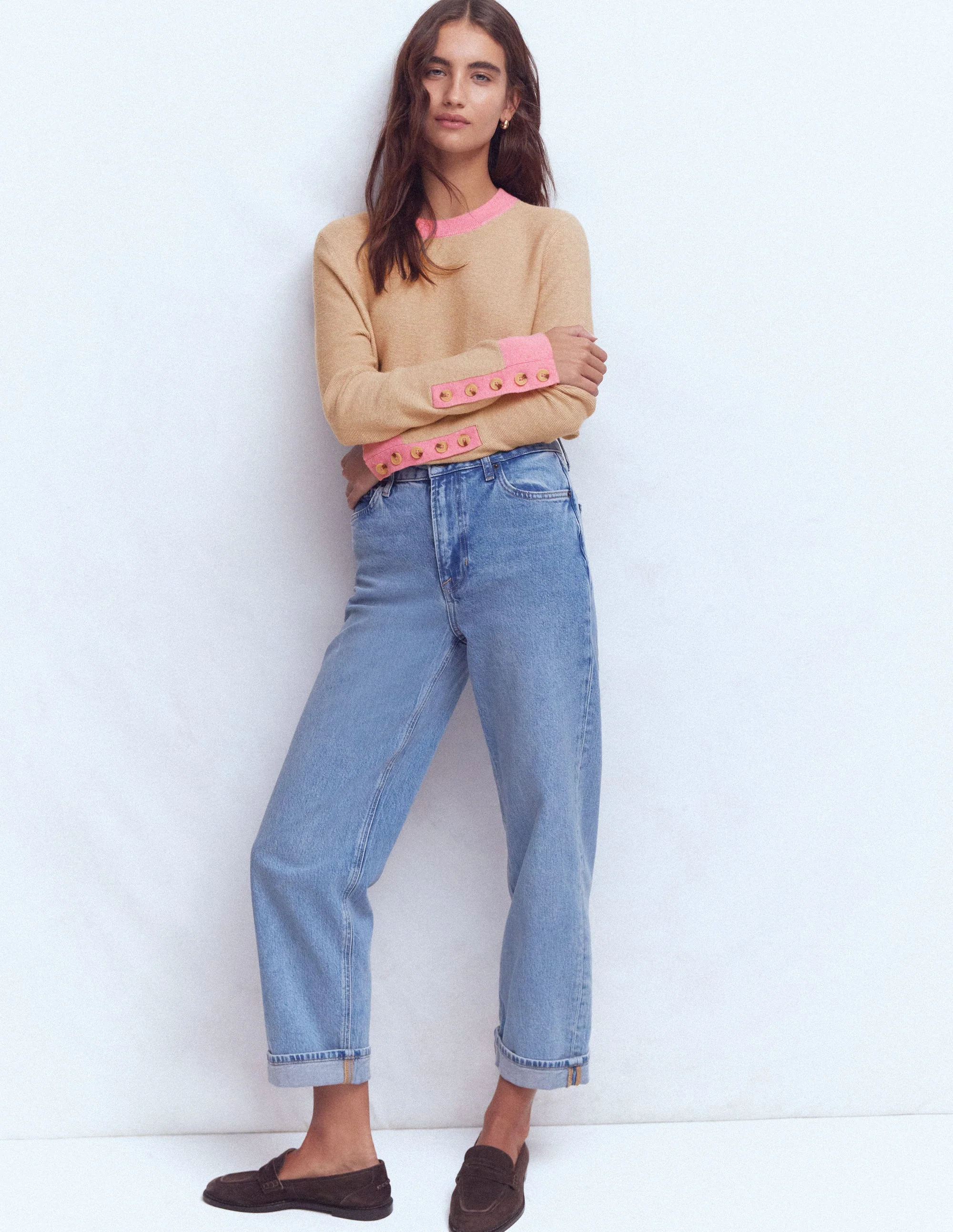 Grace Colour Block Sweater-Vellum - Image 4