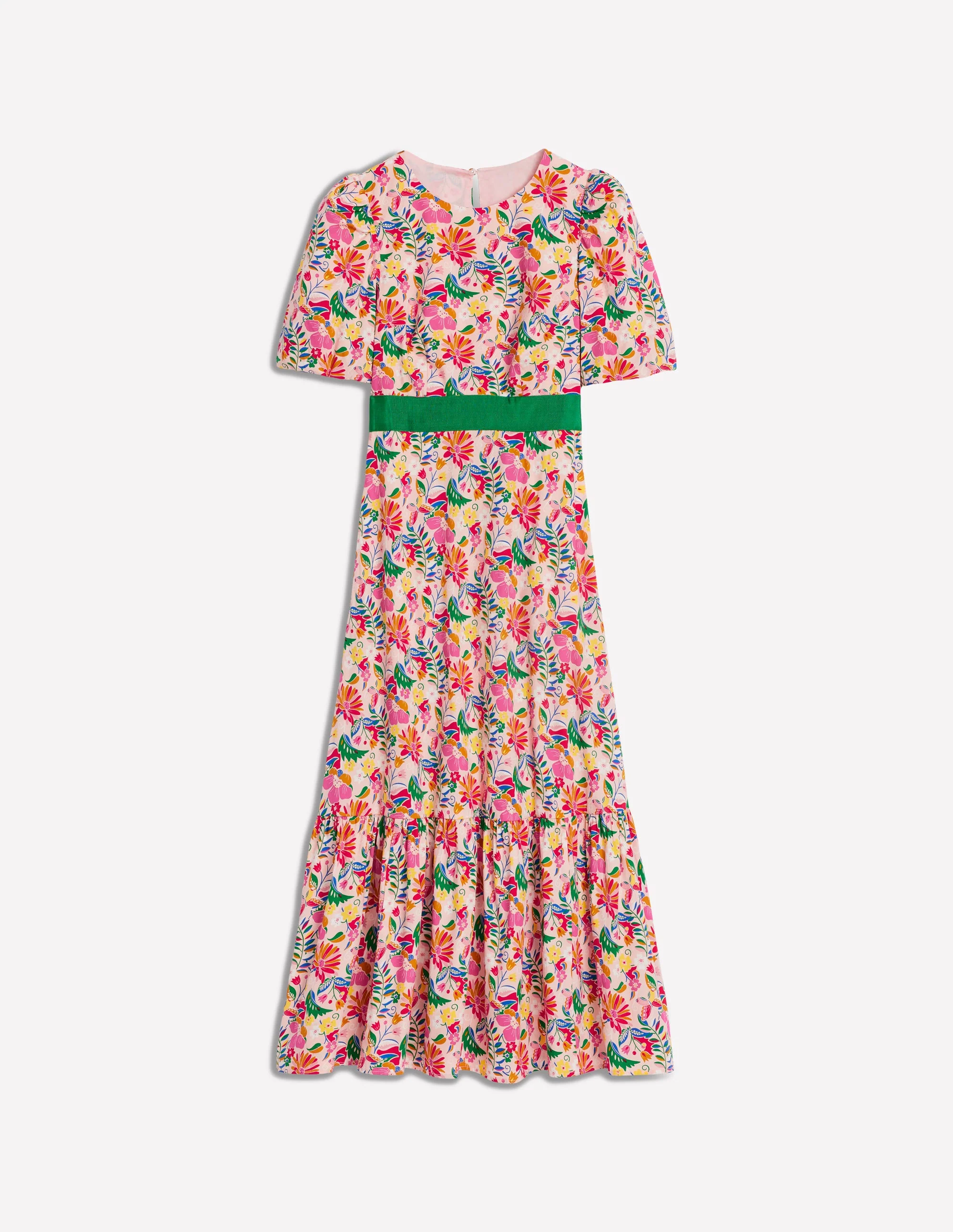 Grosgrain Waist Dress-Multi, Wildflower Trail - Image 5