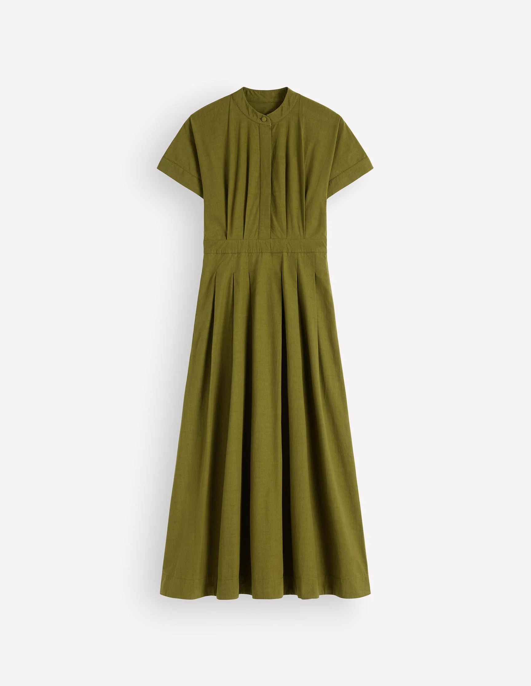 Grown On Sleeve Midi Dress-Olive - Image 6