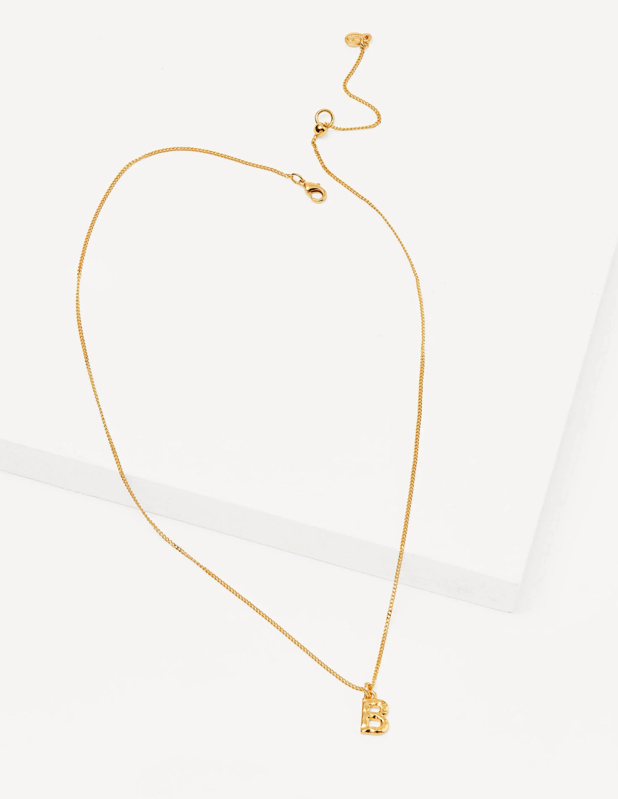 Hammered Gold Initial Pendant-Gold Metallic