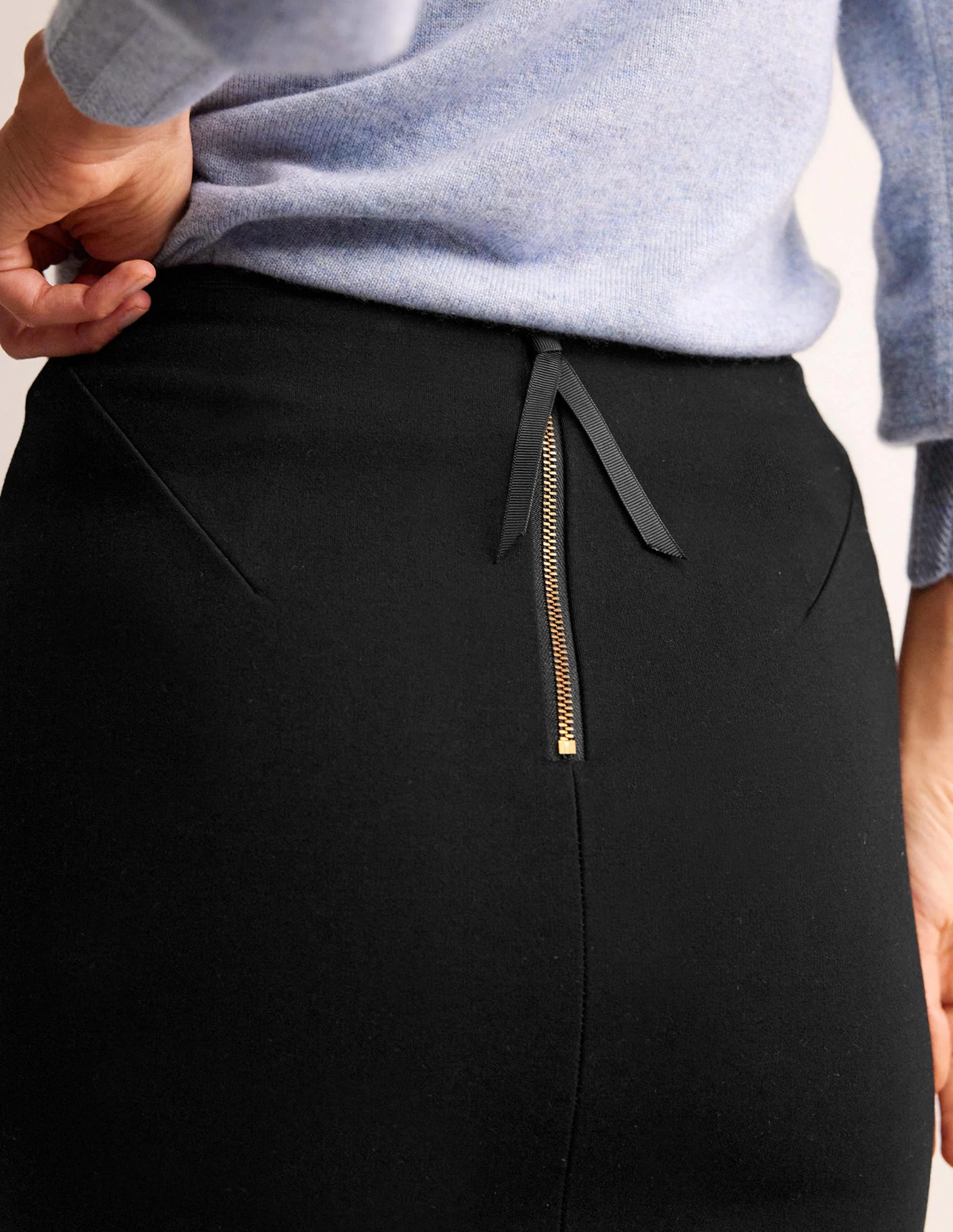 Hampshire Ponte Skirt-Black - Image 2