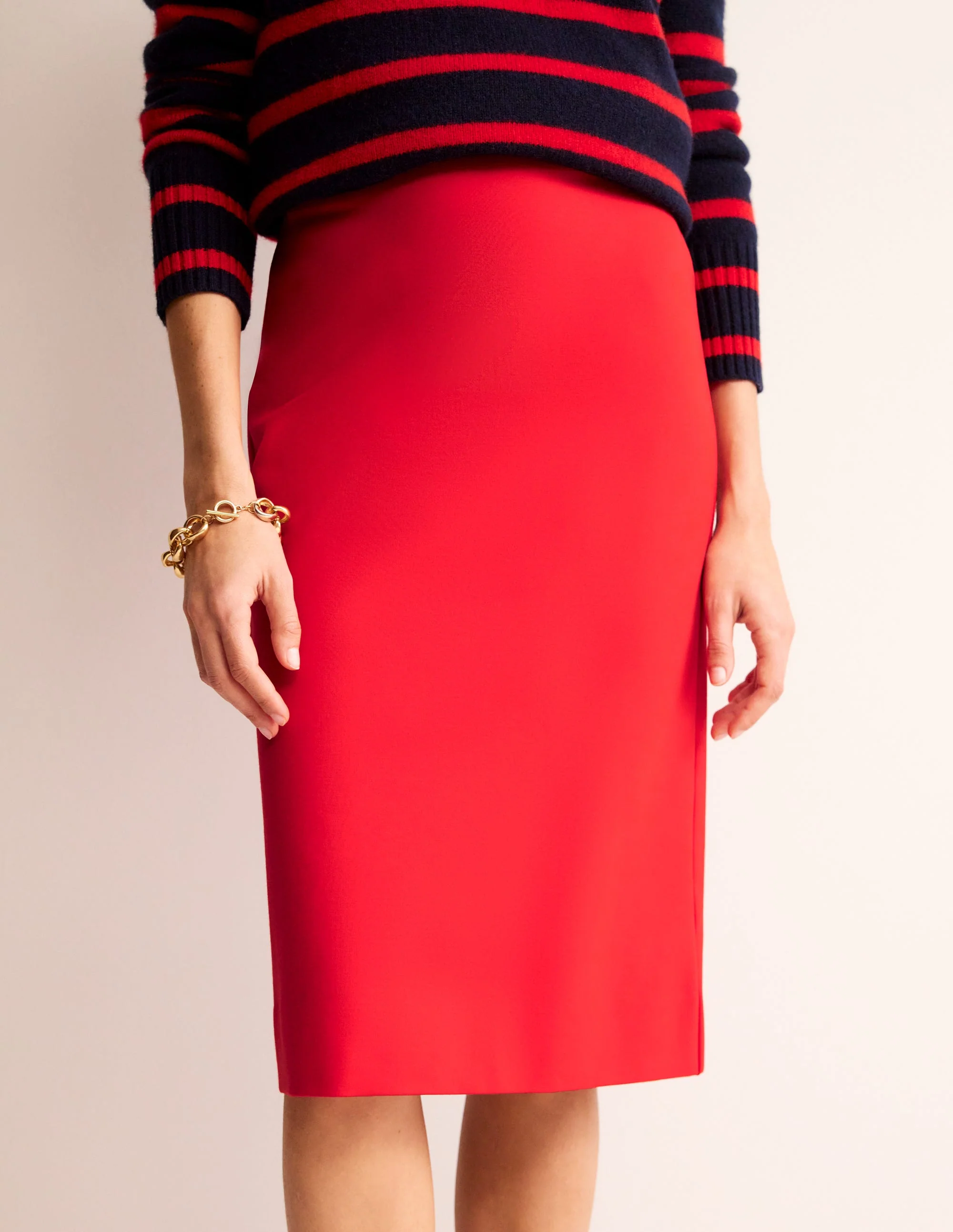 Hampshire Ponte Skirt-Hot Pepper - Image 4