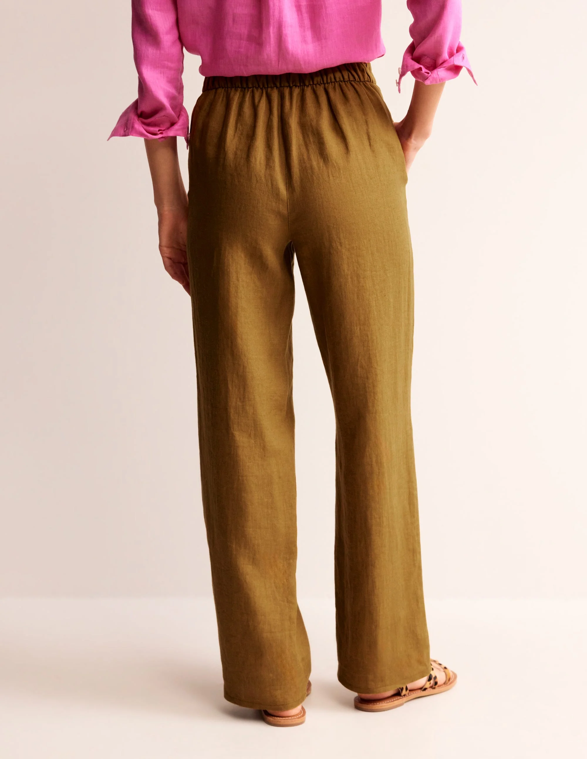Hampstead Linen Pants-Bronze Brown - Image 3