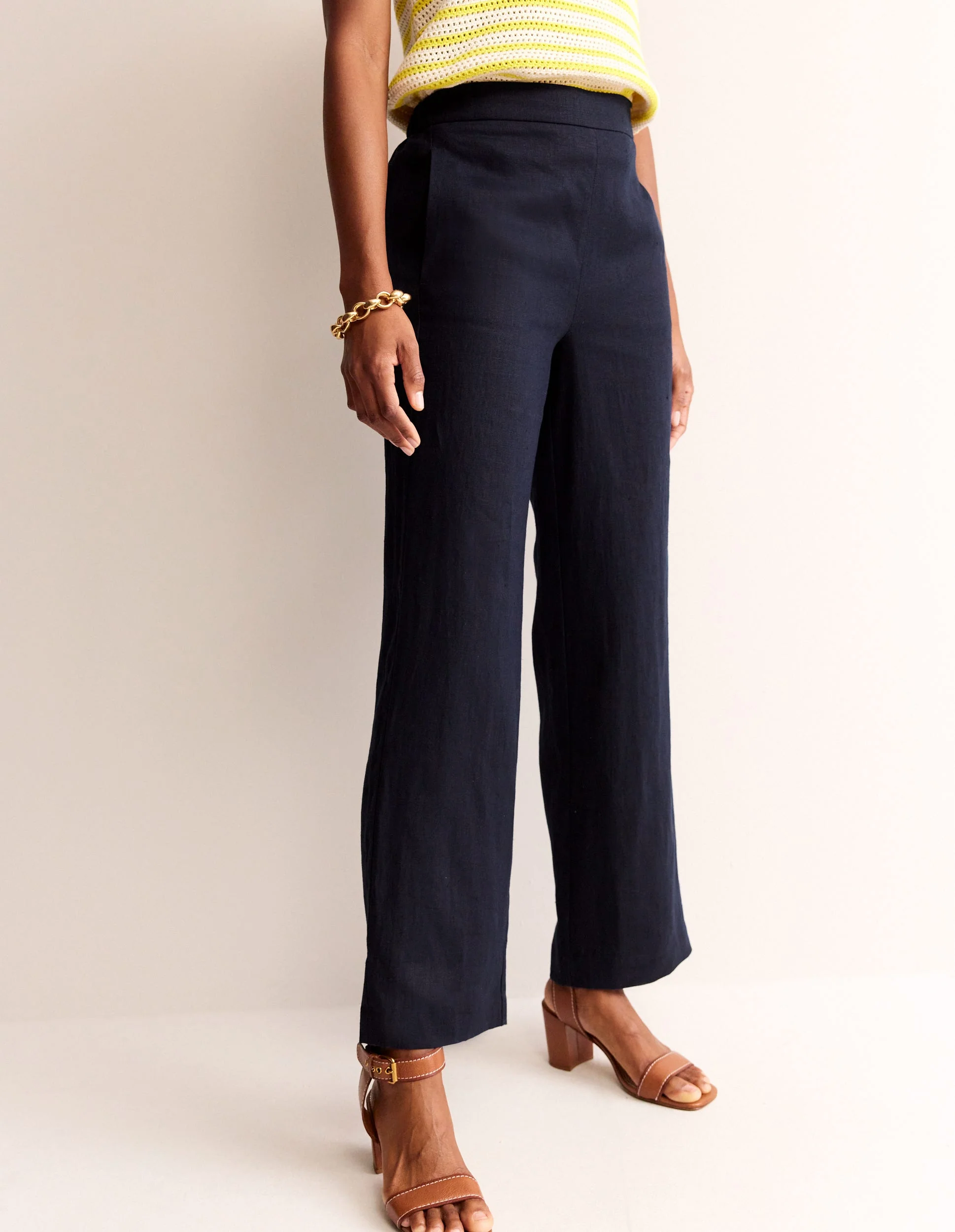 Hampstead Linen Pants-Navy - Image 4