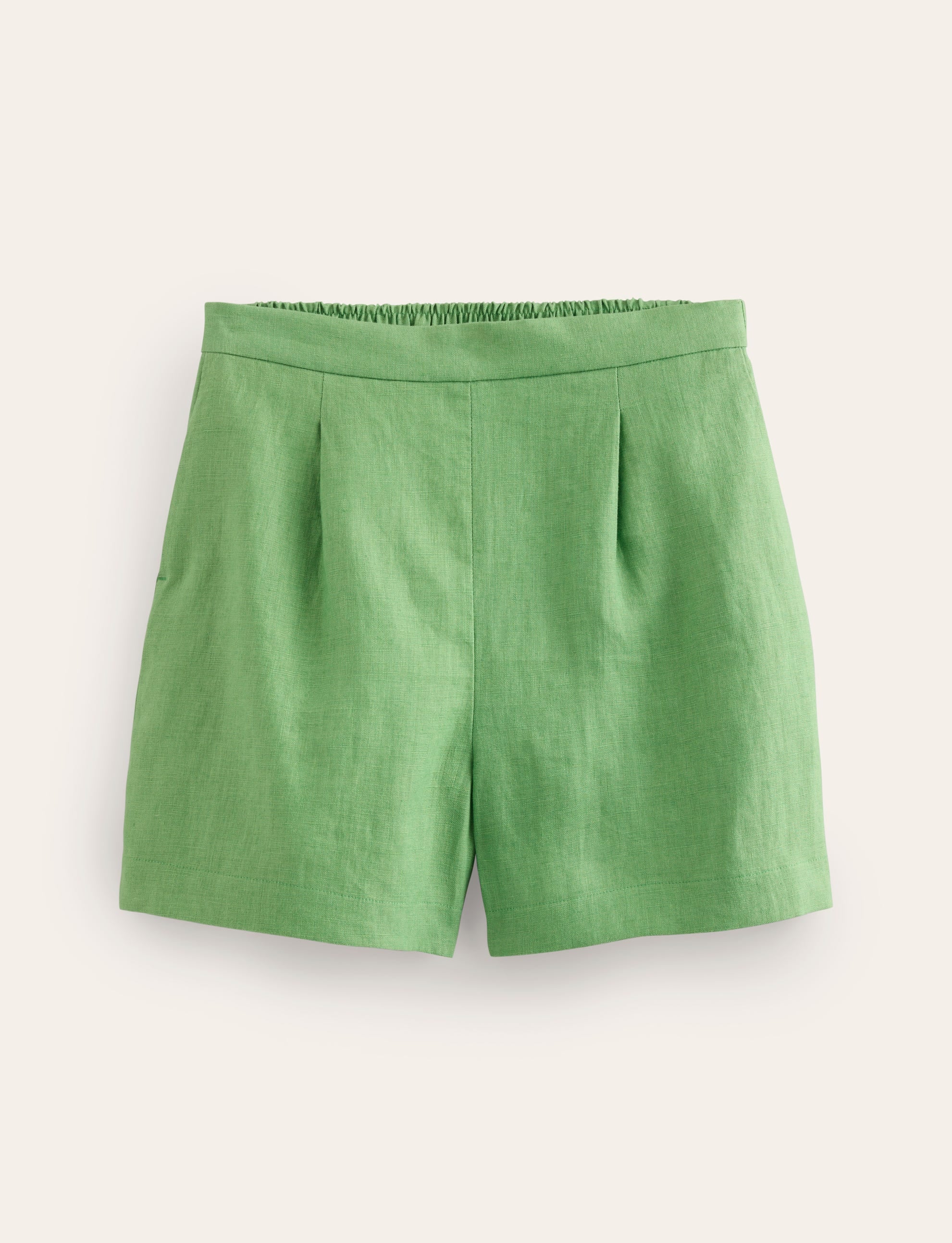 Hampstead Linen Shorts-Stone Green - Image 5