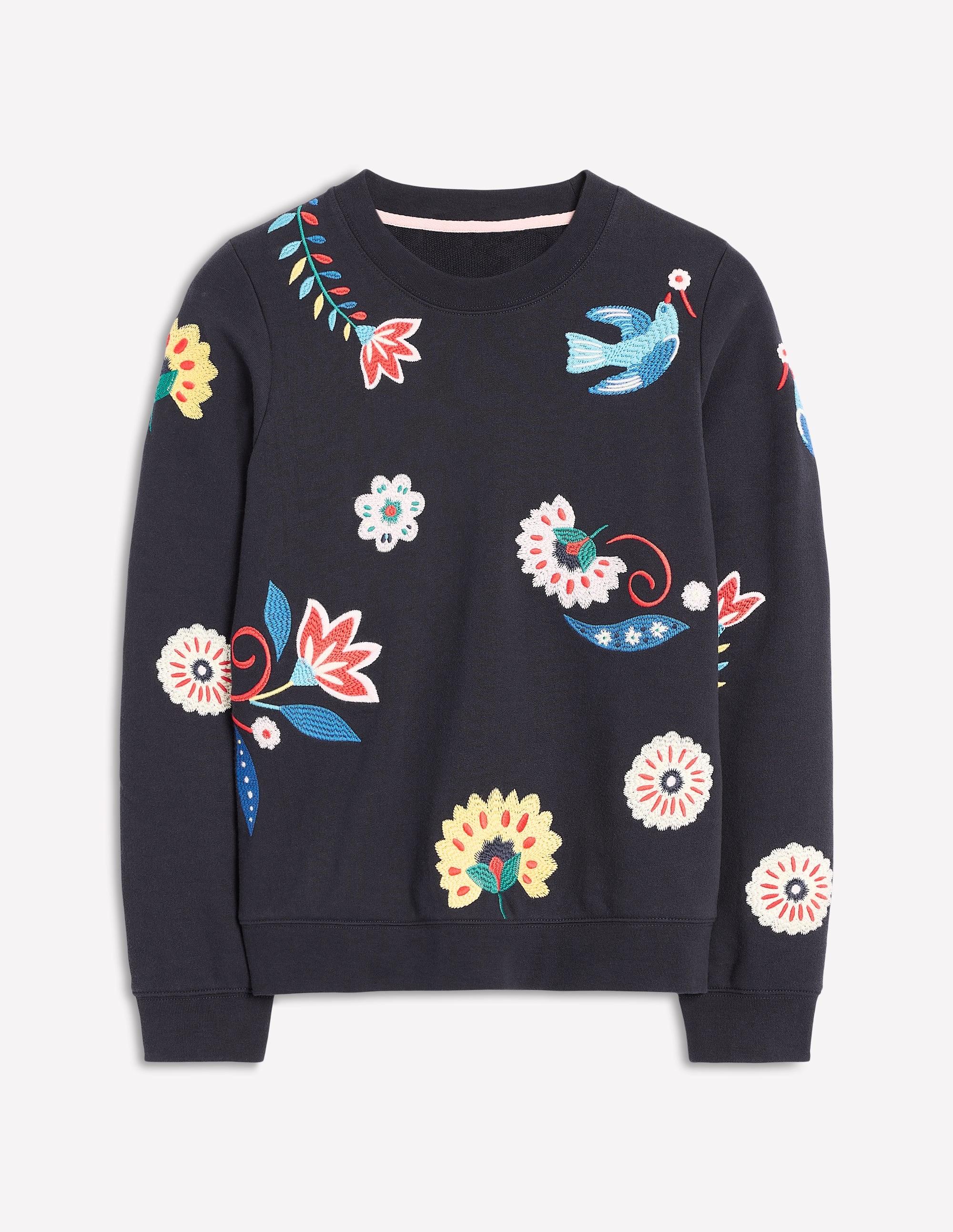 Hannah Embroidered Sweatshirt-Navy, Conversational - Image 6