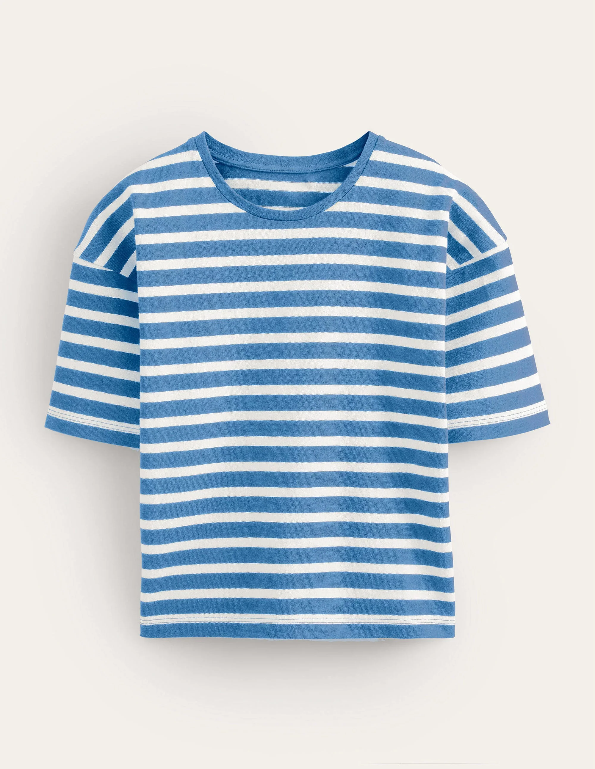 Heavyweight Breton T-Shirt-Porcelain Blue/Ivory Stripe - Image 5