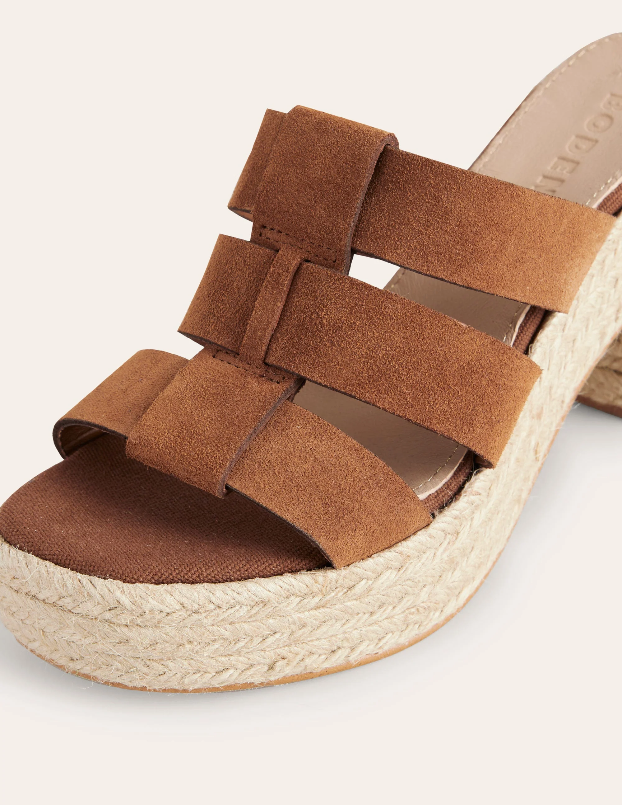 Heeled Espadrille Sandals-Tan - Image 4