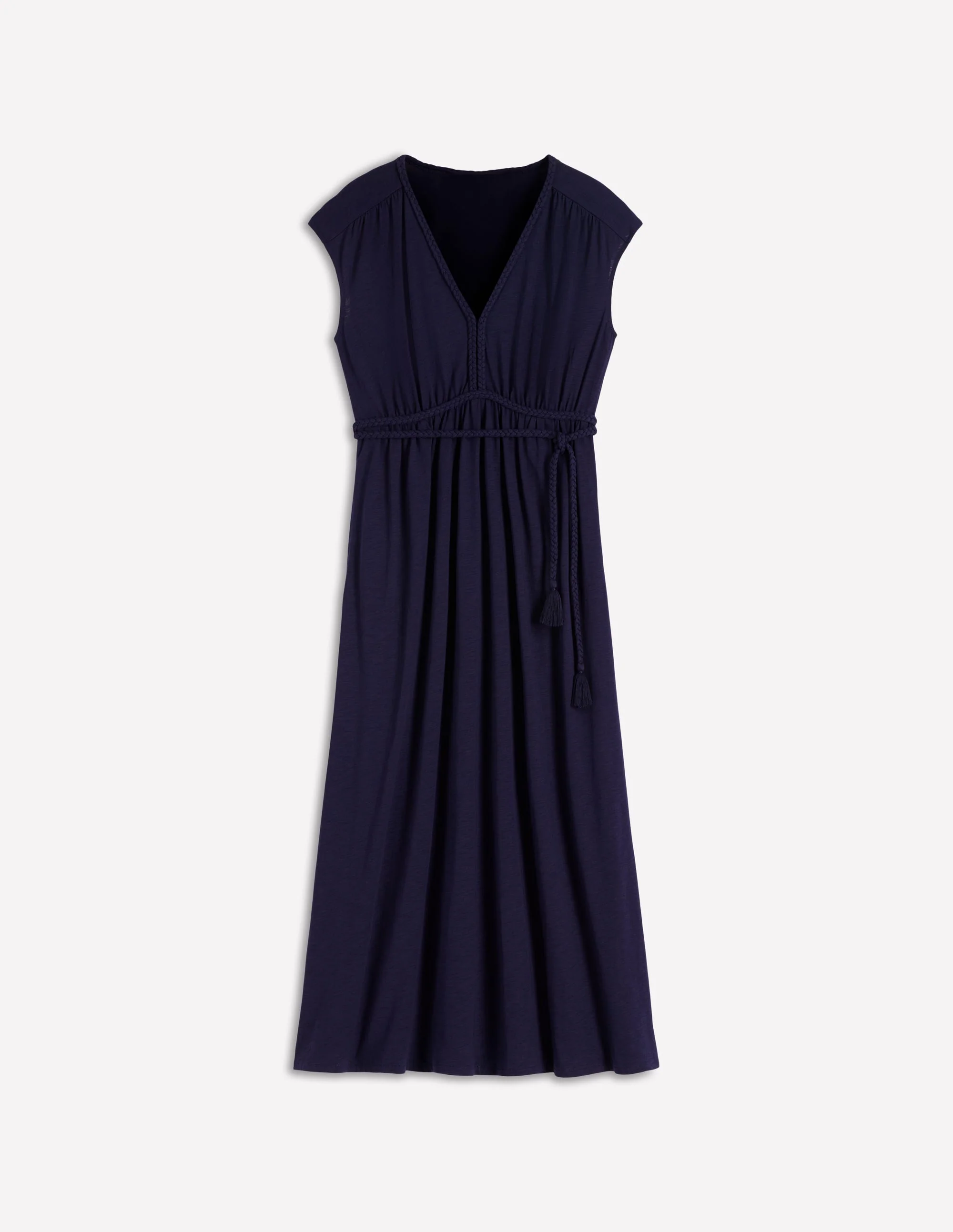 Heidi Ruched Rope Jersey Dress-Navy - Image 6