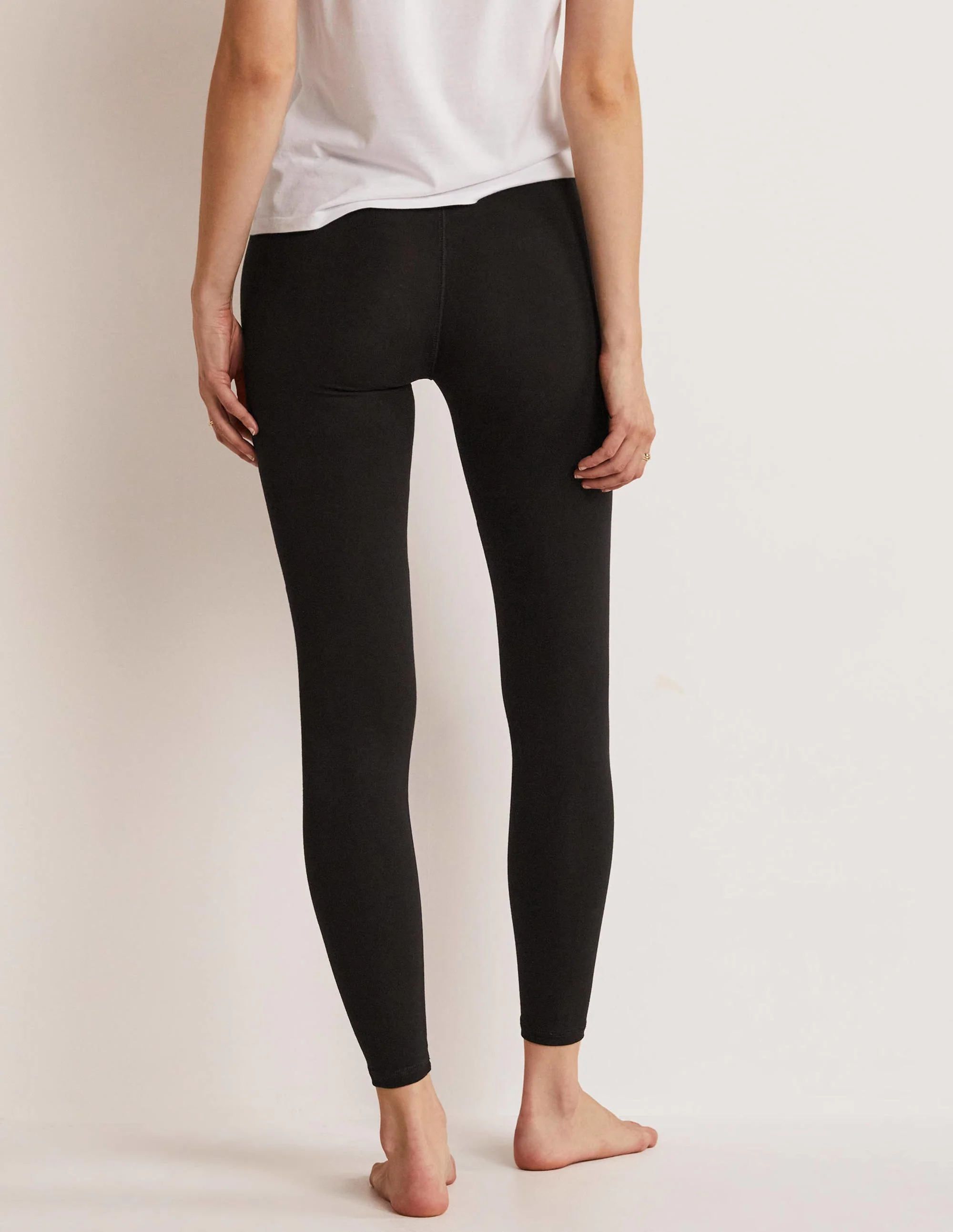 High Rise Jersey Leggings-Black - Image 3
