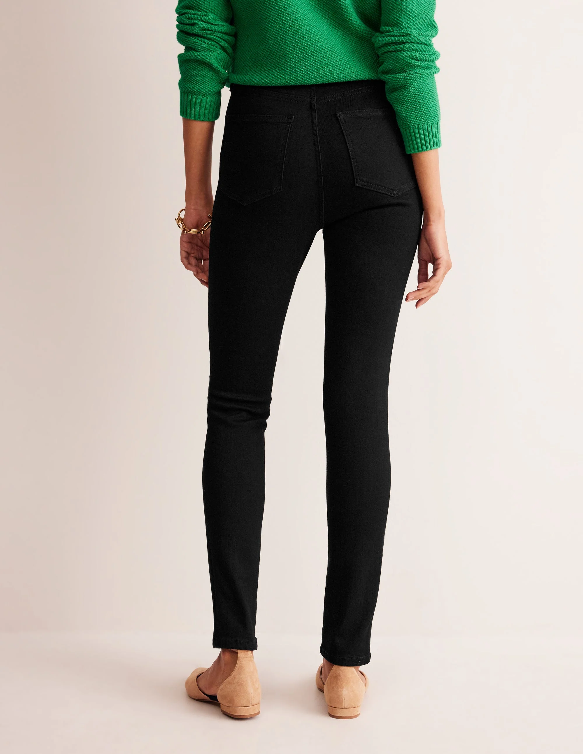 High Rise Skinny Jeans-Black - Image 3