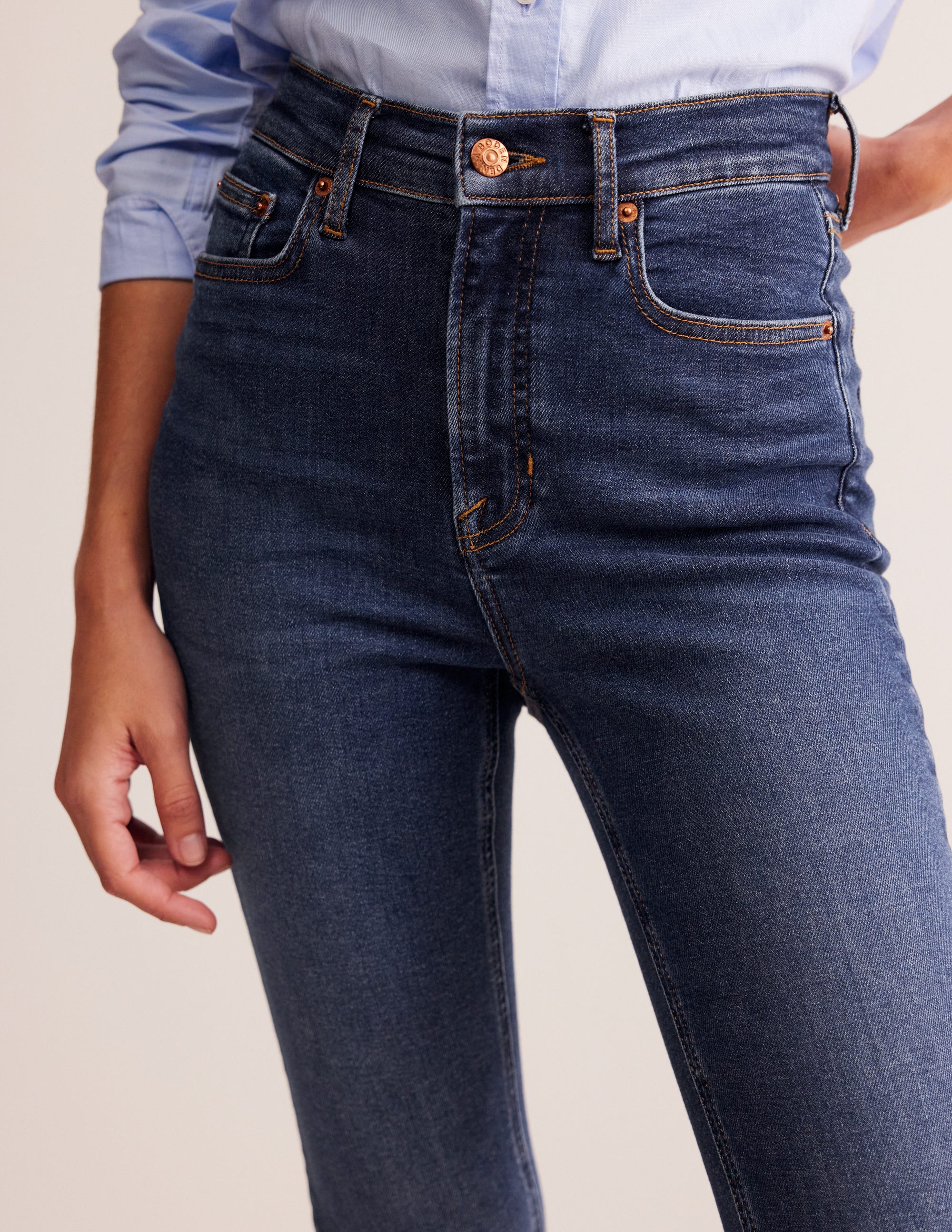 High Rise Skinny Jeans-Mid Wash - Image 5
