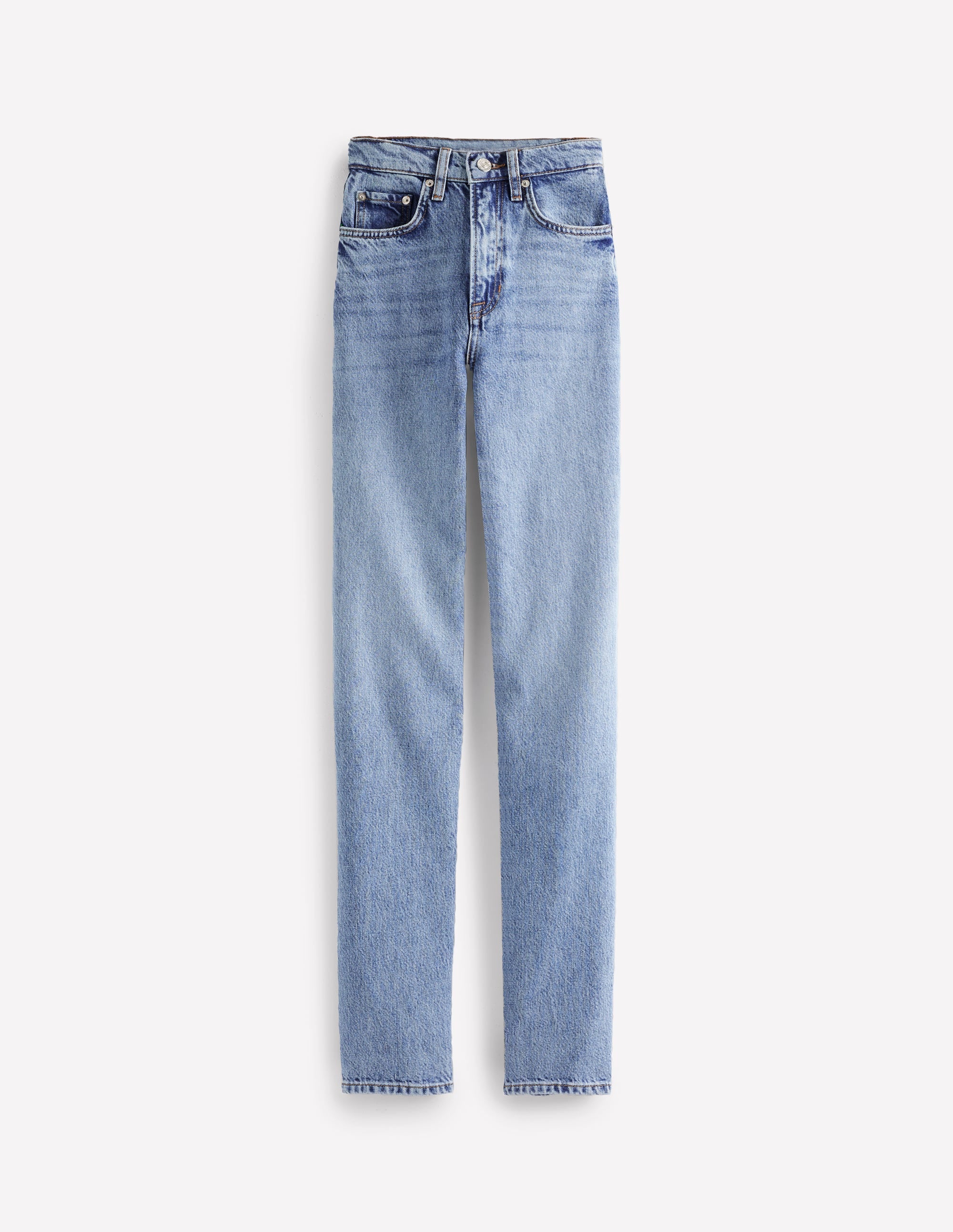 High Rise Straight Leg Jeans-Light Wash - Image 7
