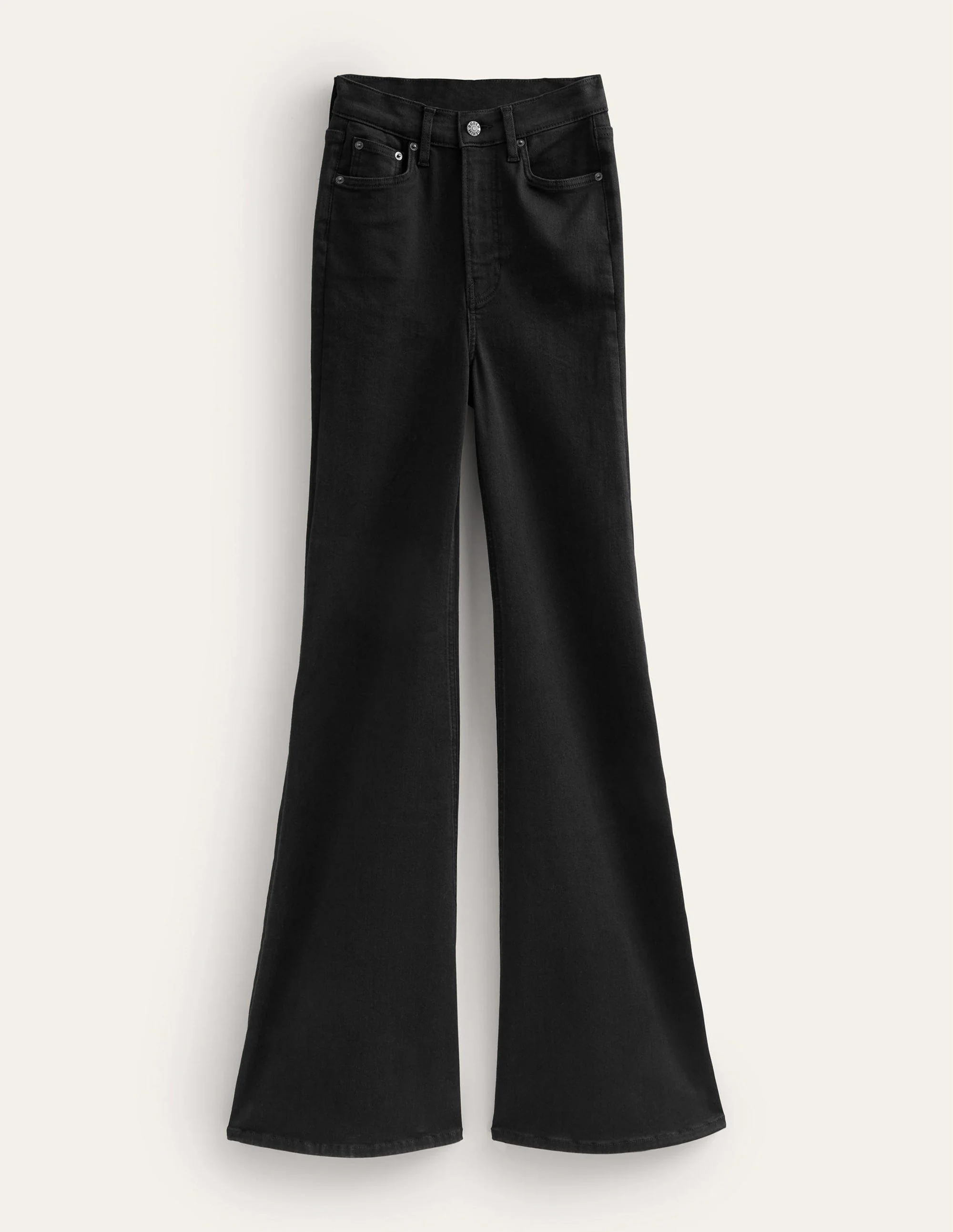 High Rise Super Flare Jeans-Black - Image 7