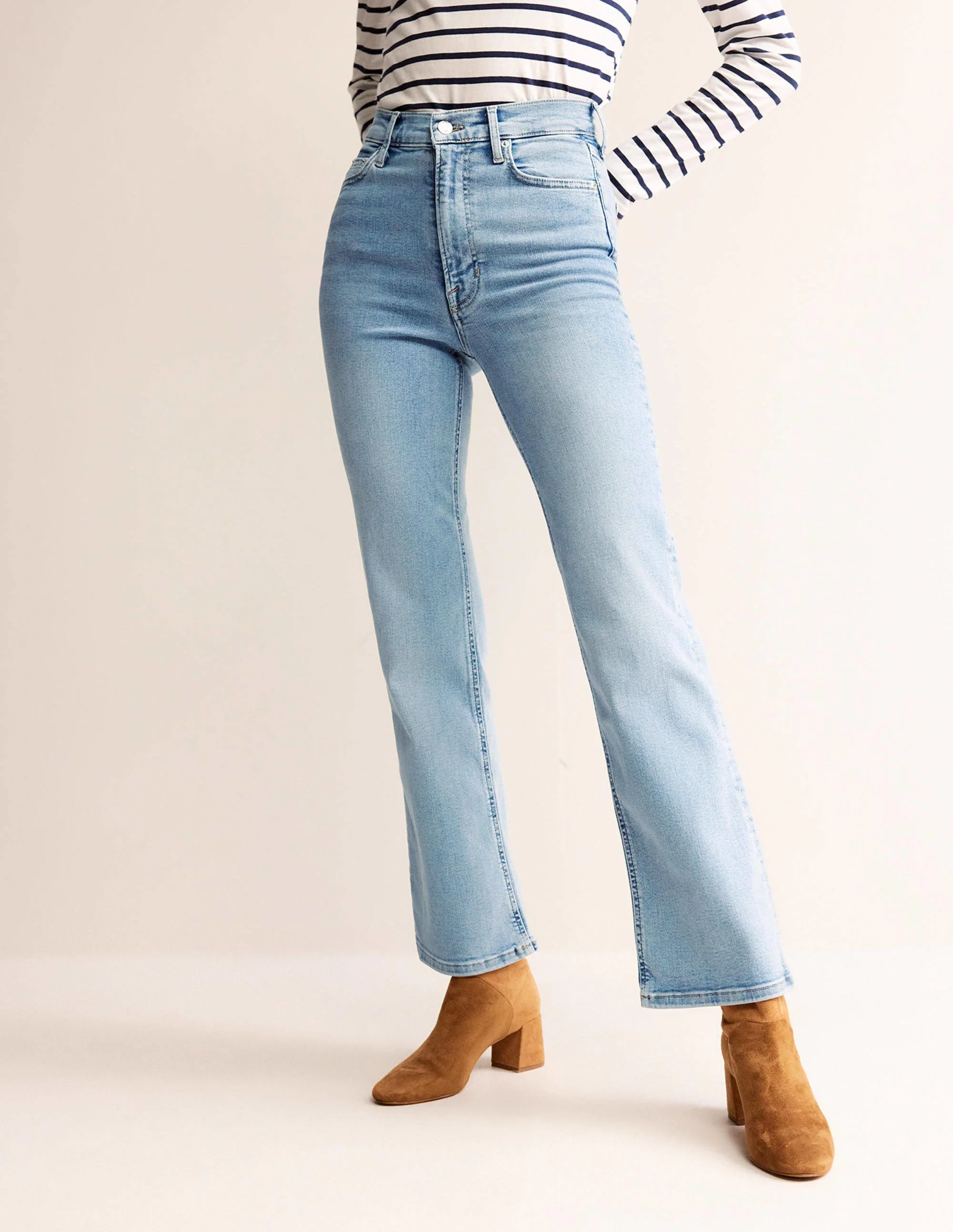 High Rise True Straight Jeans-Light Vintage - Image 4