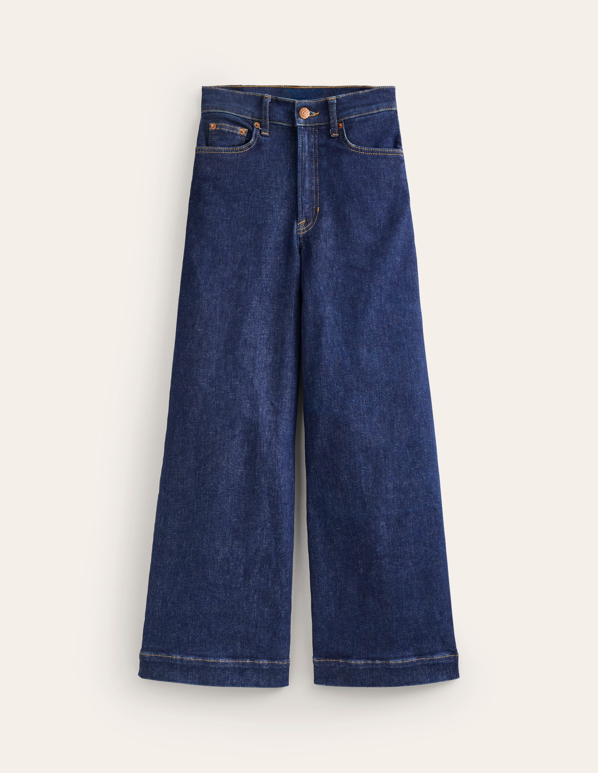 High Rise Wide Crop Jeans-Indigo Rinse - Image 2