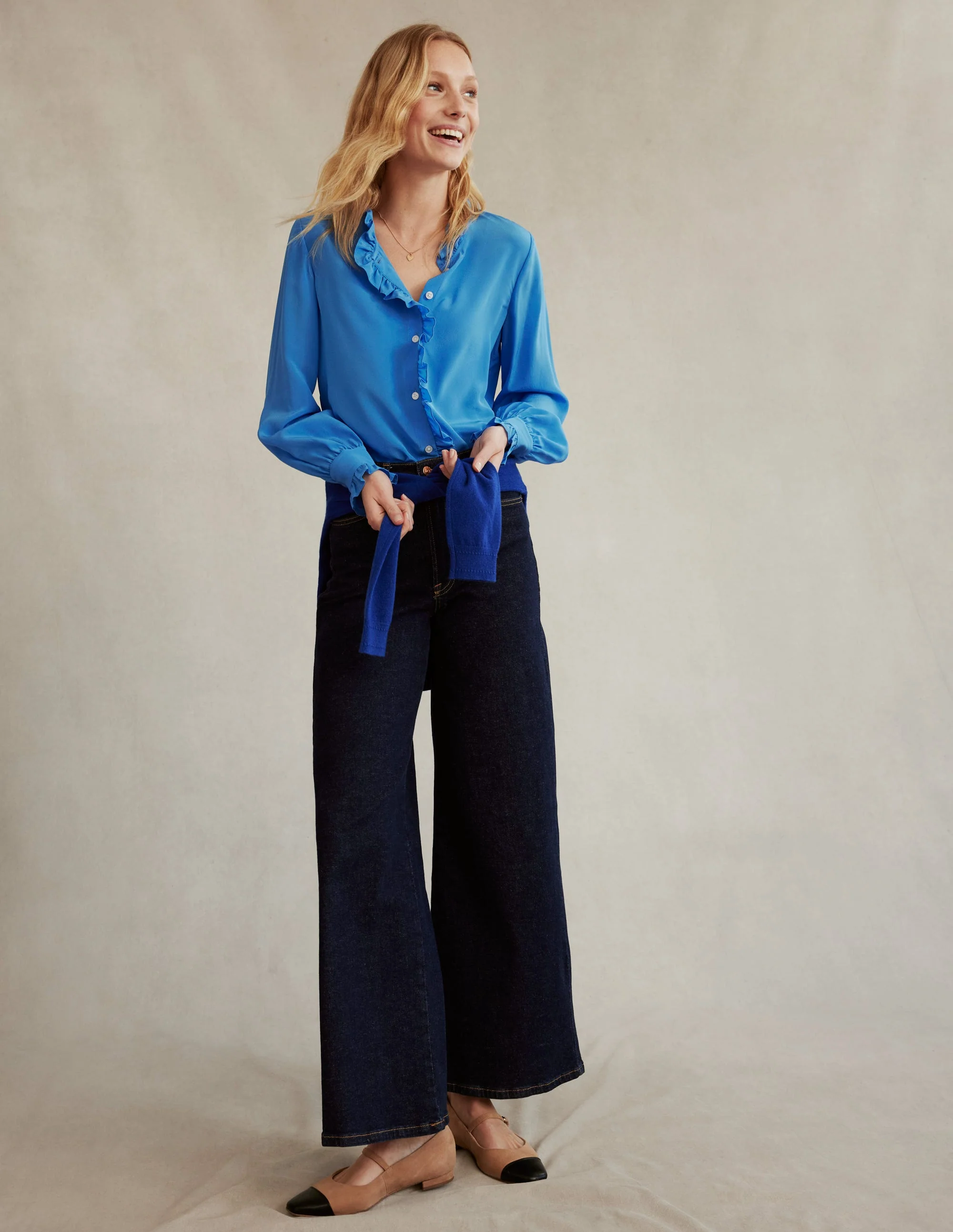 High Rise Wide Leg Jeans-Indigo - Image 8
