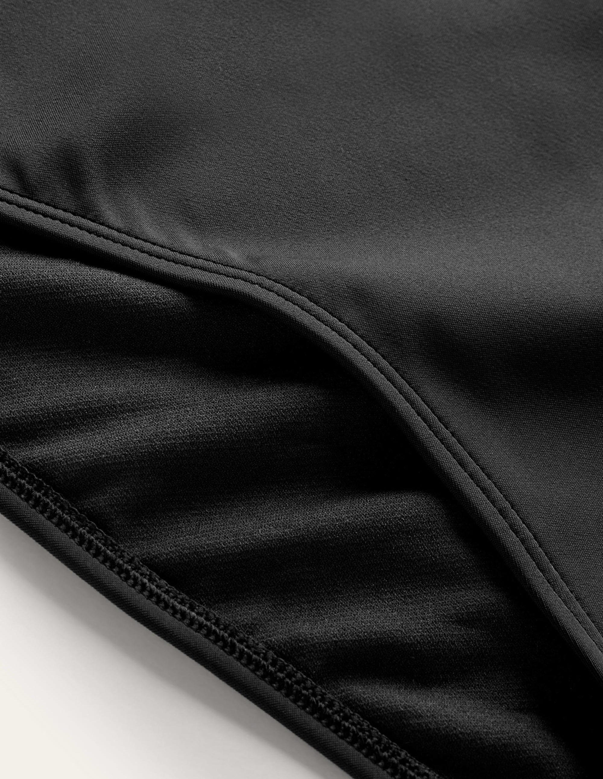 High Waisted Bikini Bottoms-Black Seersucker Texture - Image 7