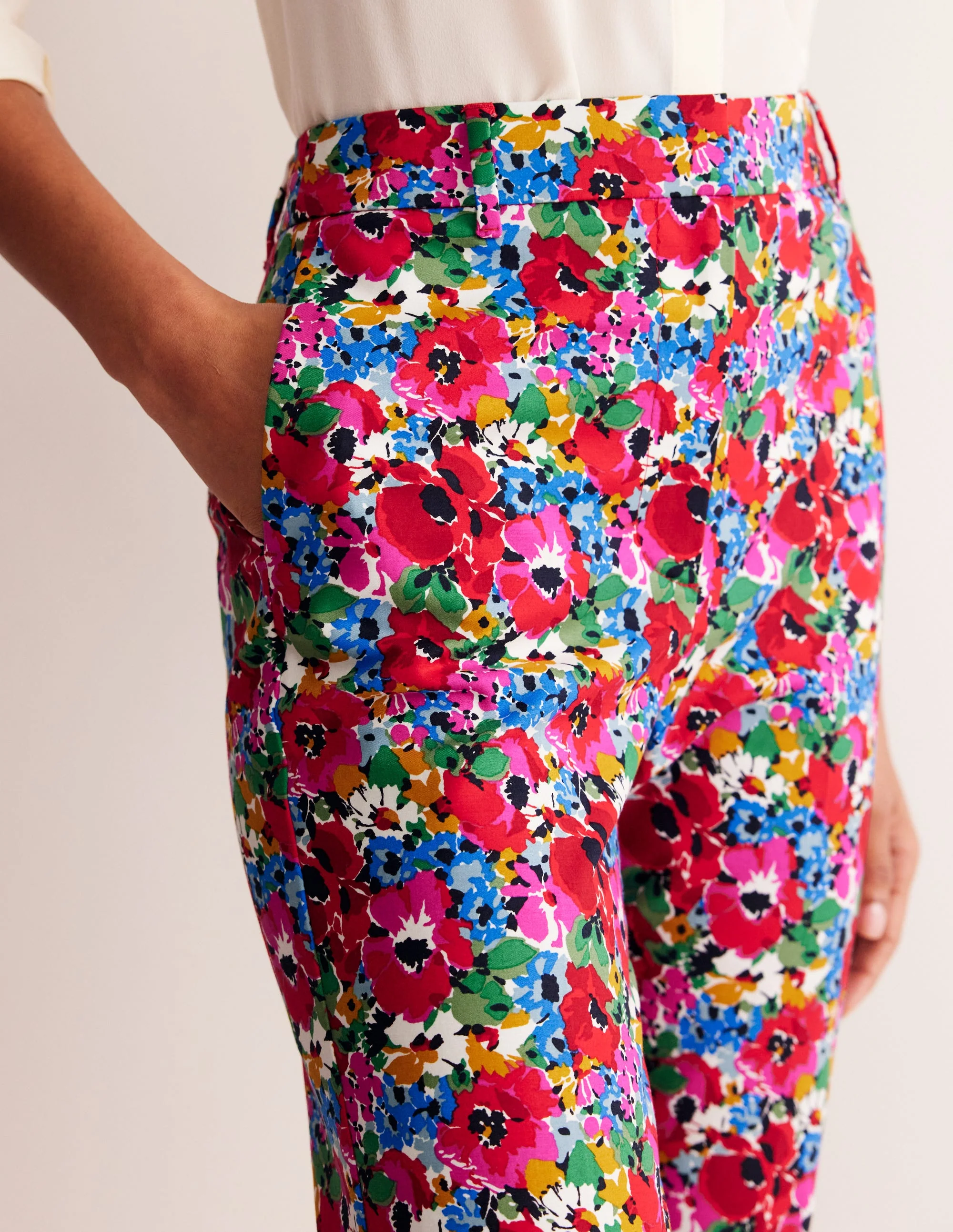 Highgate Cotton Sateen Pants-Multi, Wild Poppy - Image 2