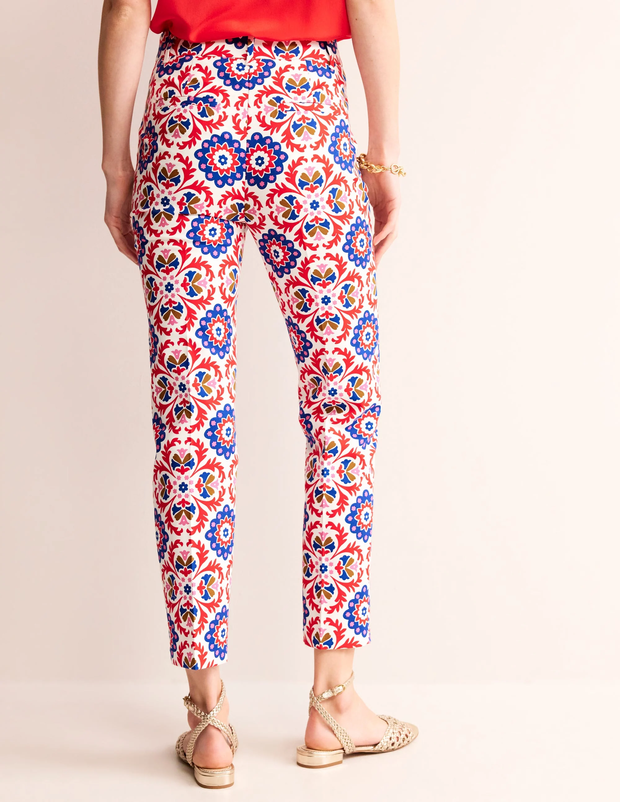 Highgate Cotton Sateen Pants-Rubicondo, Mosaic Bloom - Image 3