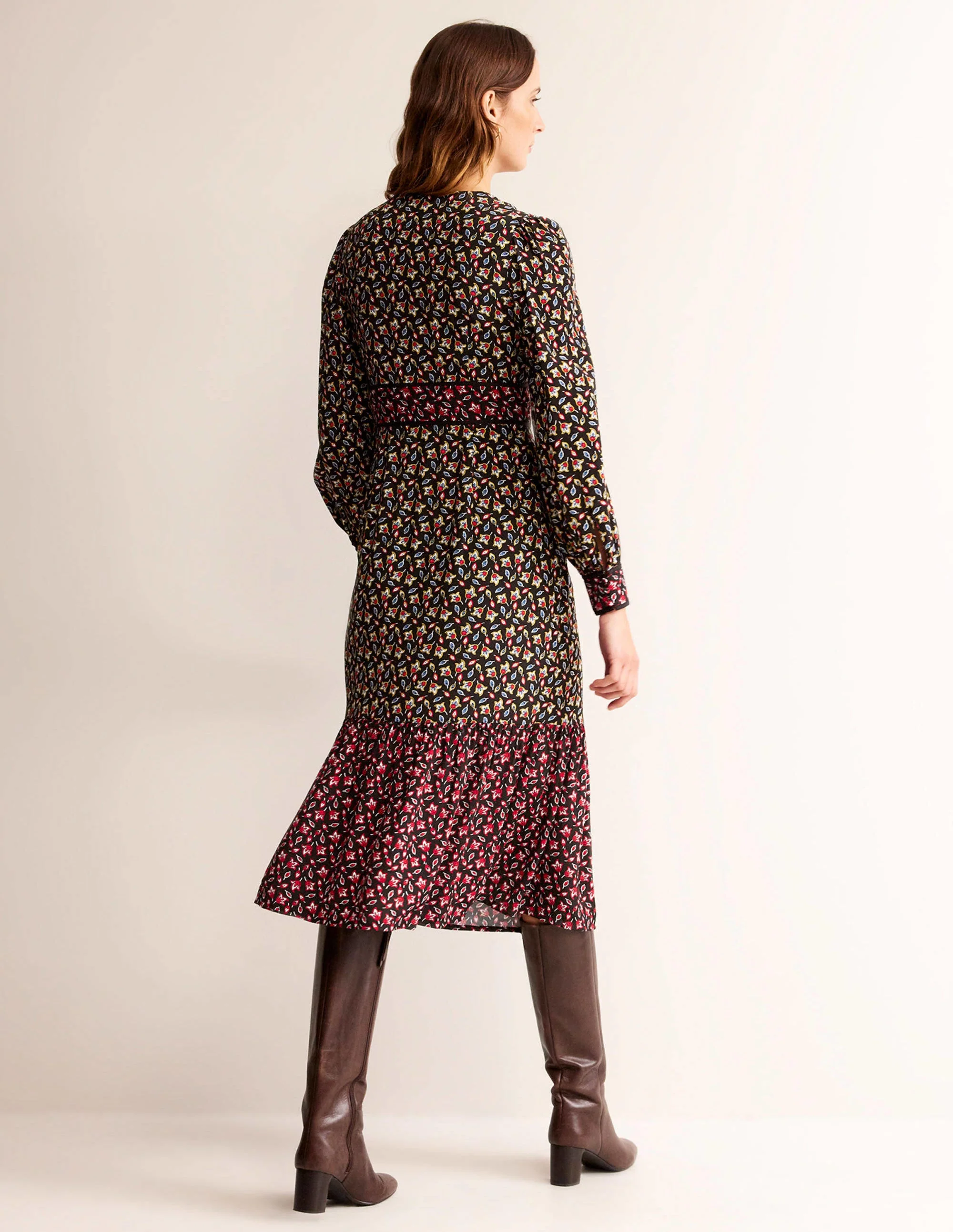 Hotch Potch Tiered Tea Dress-Multi, Tulip Bud - Image 6