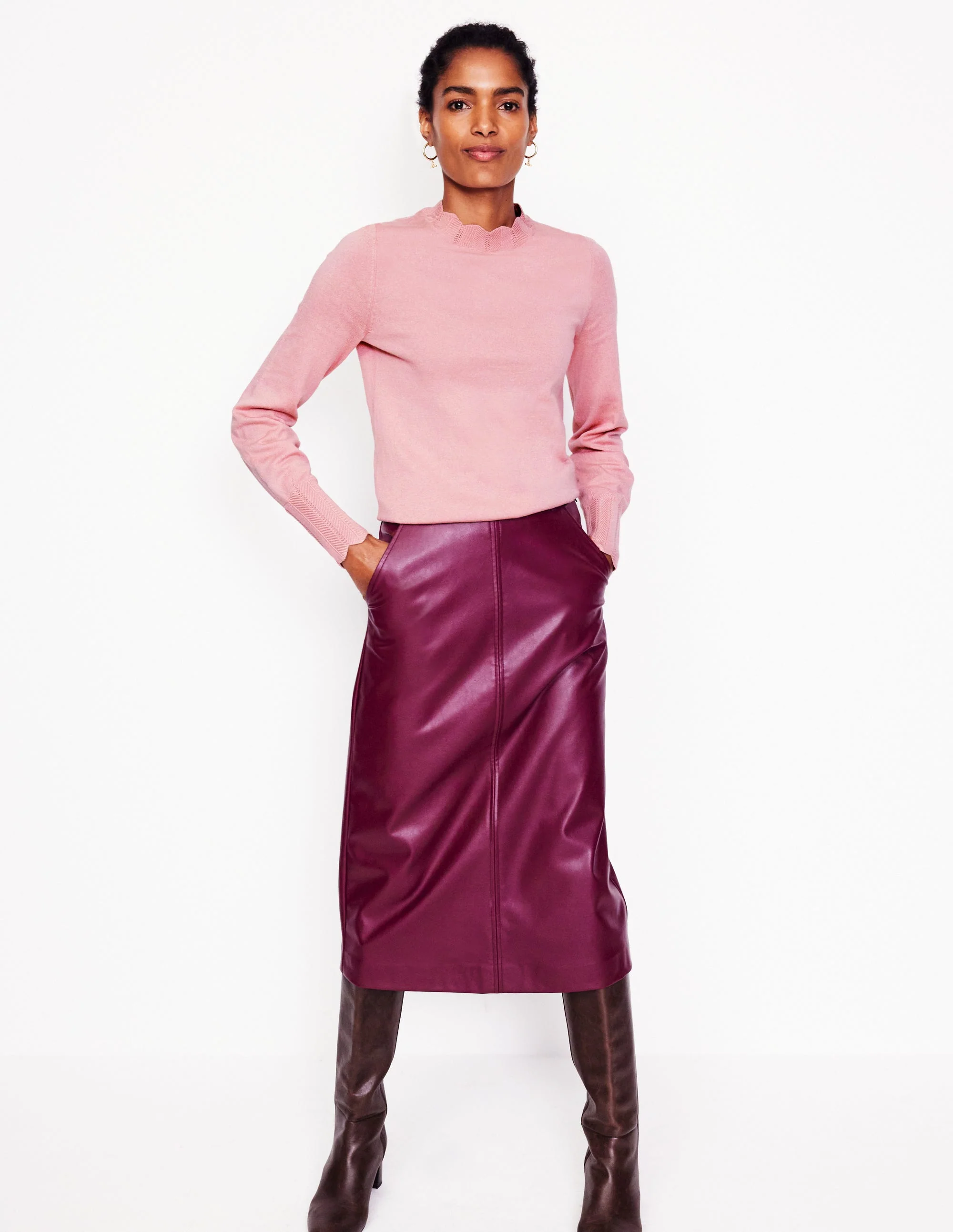 Imi Scalloped Sweater-Quartz Pink - Image 4