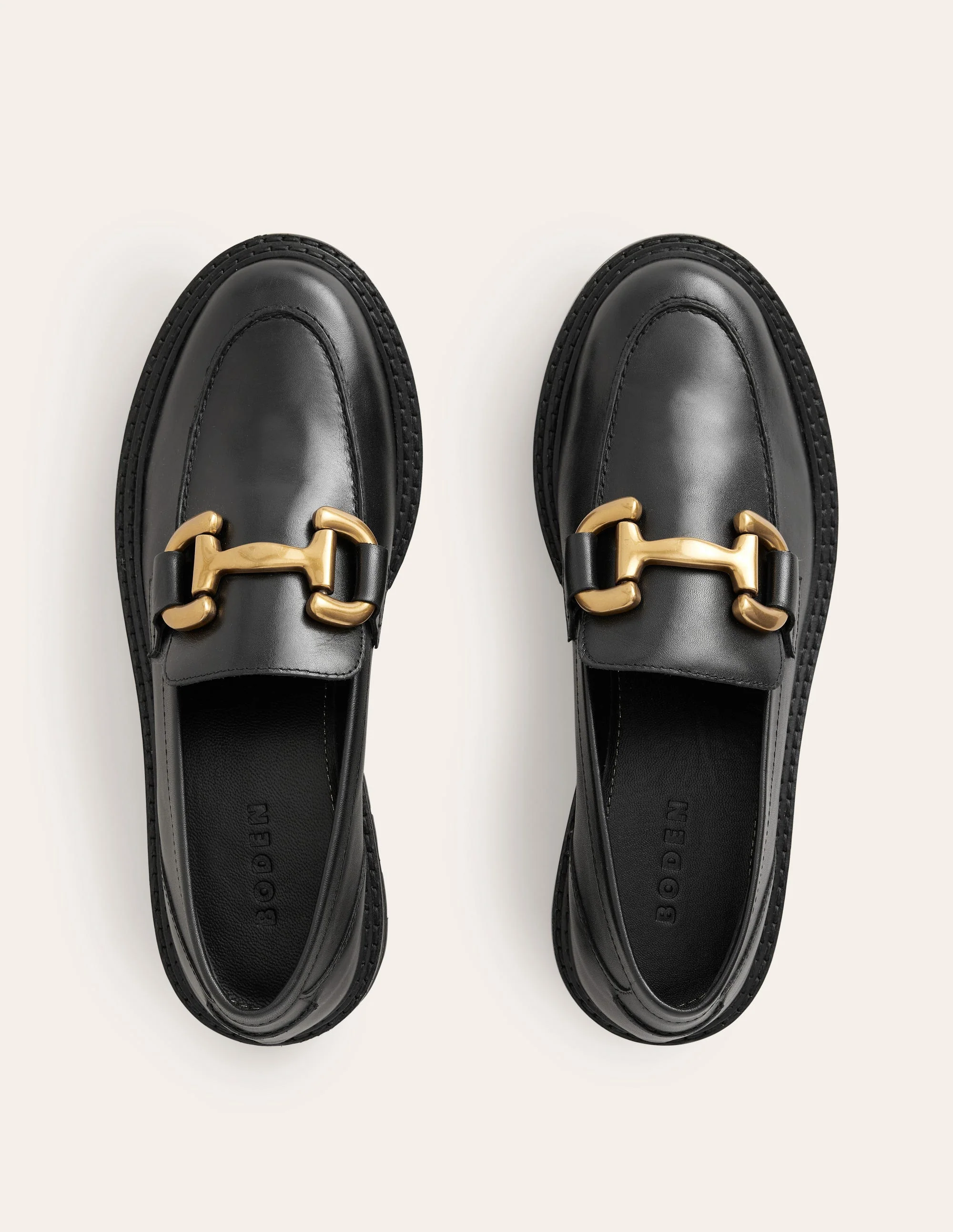 Iris Chunky Snaffle Loafers-Black - Image 5