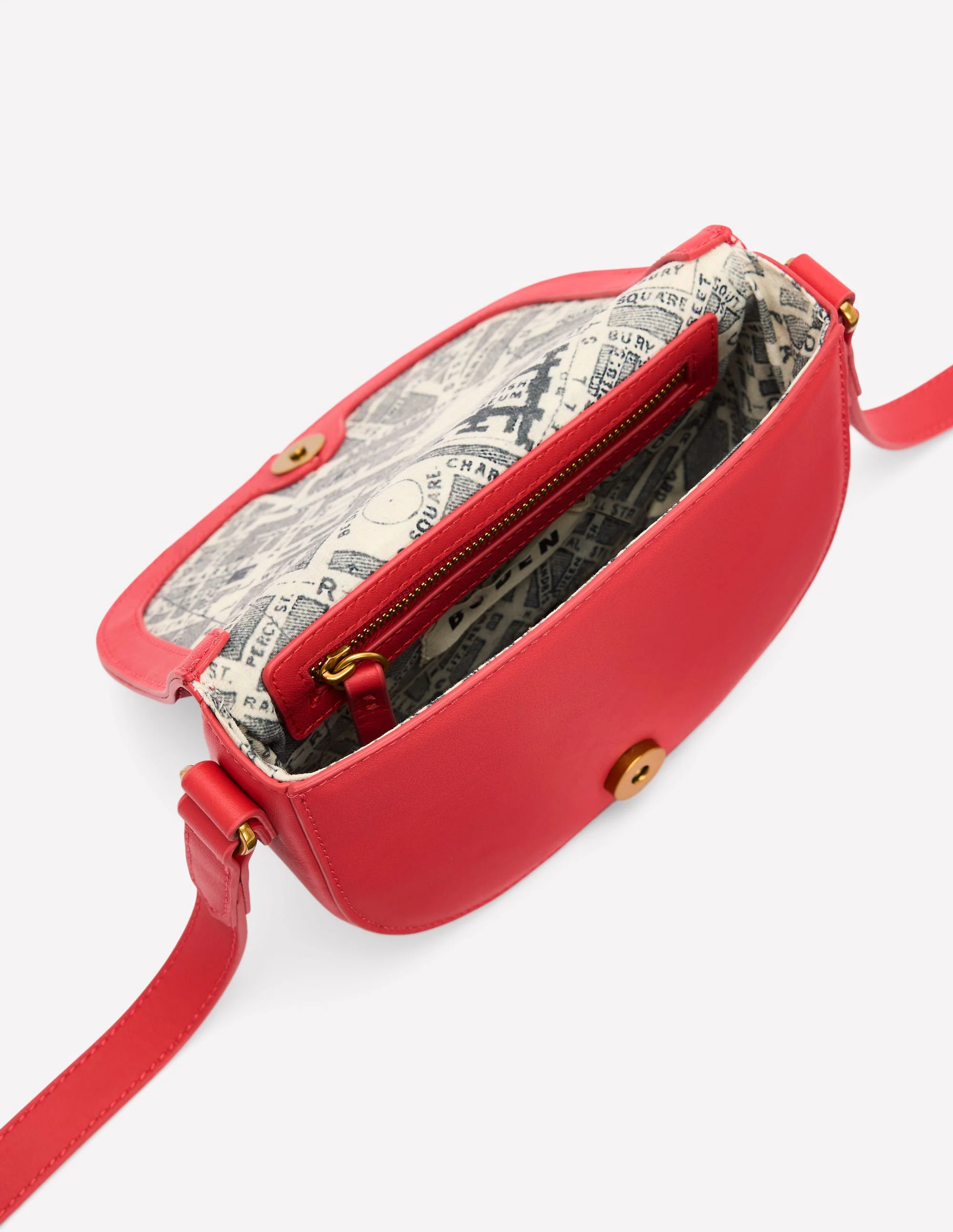 Iris Leather Mini Satchel-Red - Image 4