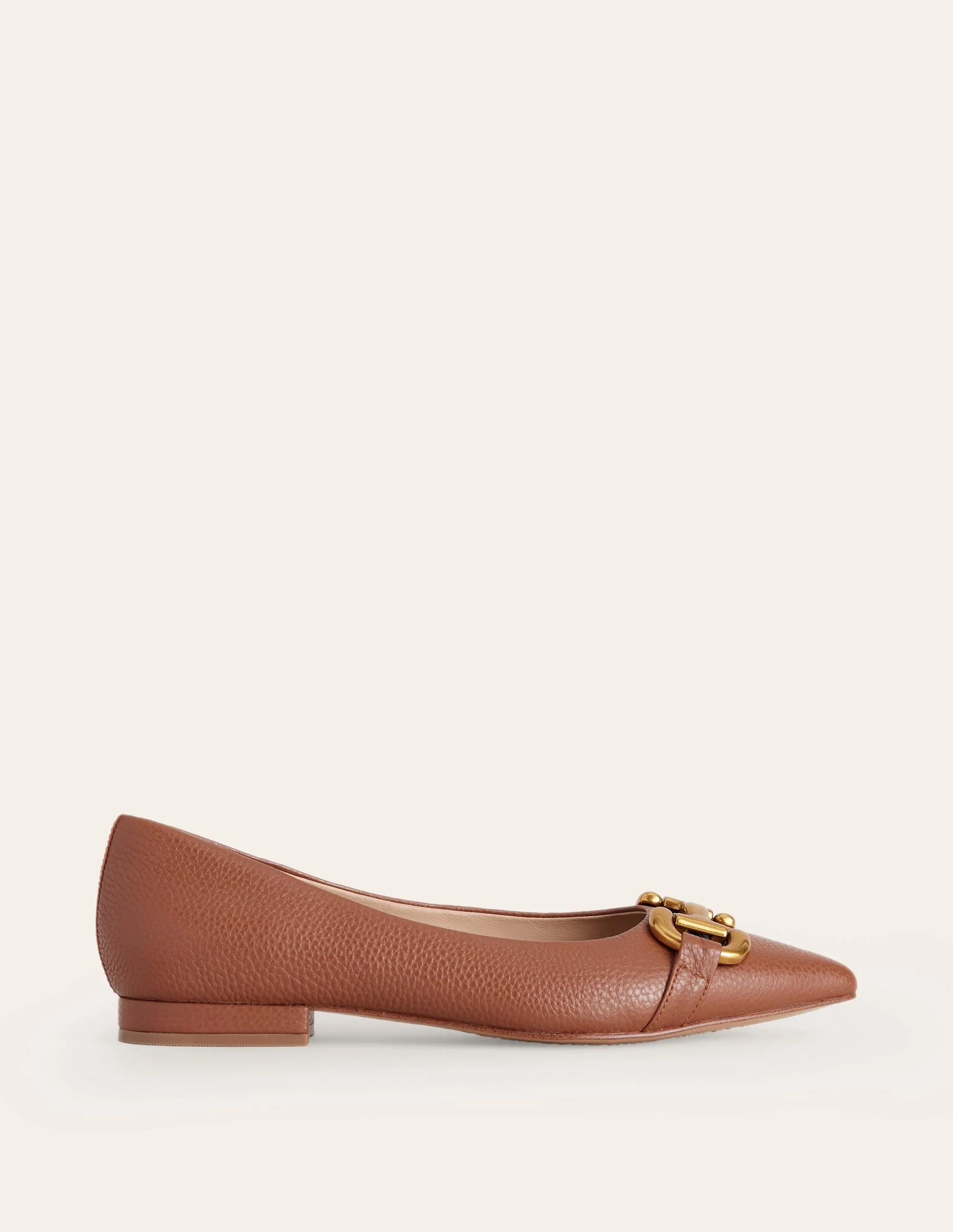 Iris Snaffle Ballet Flats-Tan - Image 2