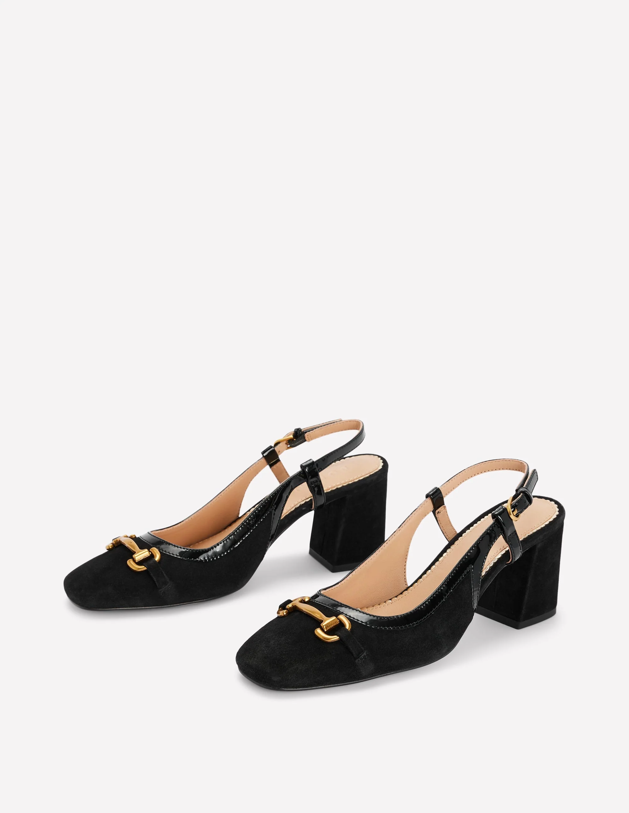 Iris Snaffle Slingback Heels-Black - Image 3