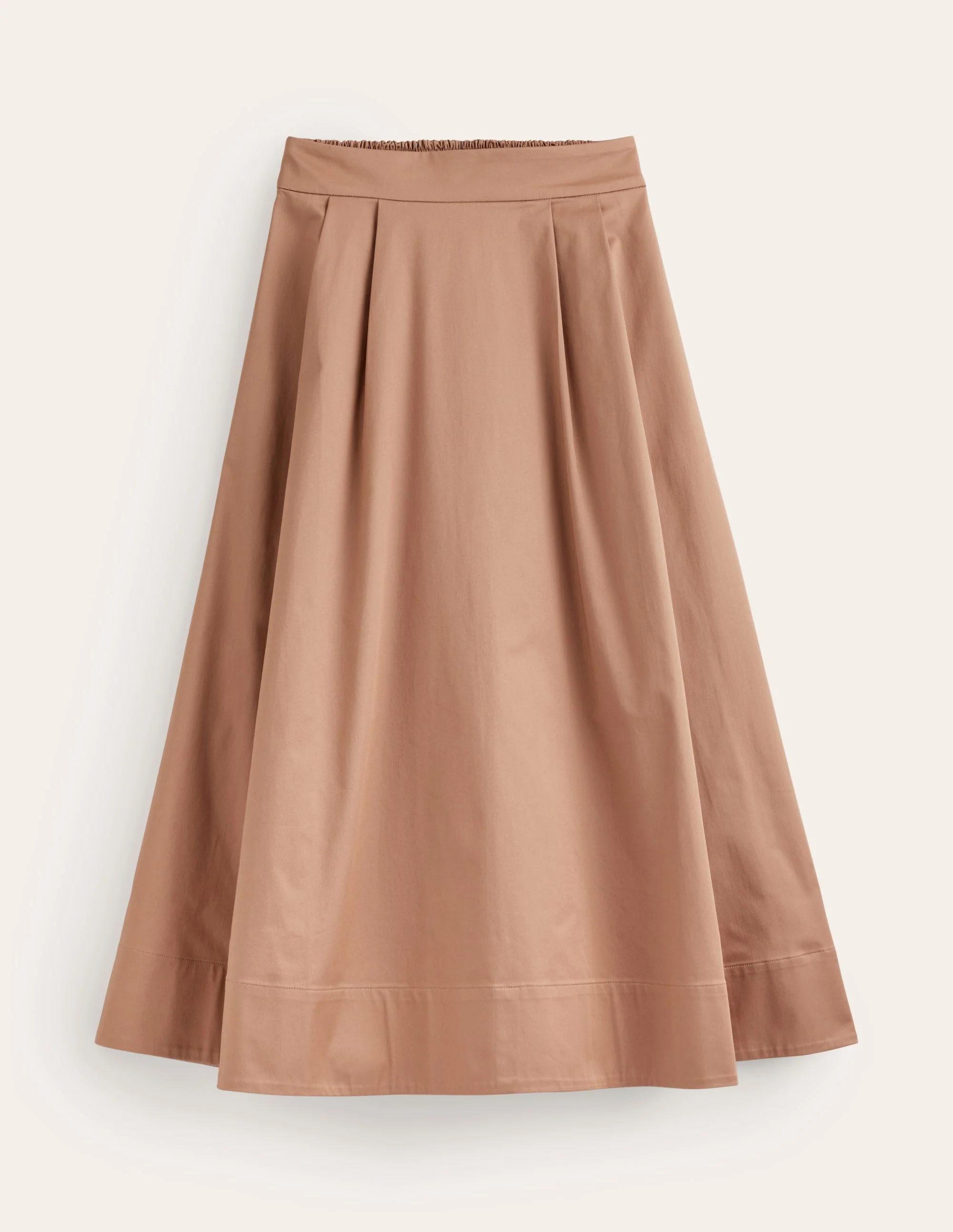 Isabella Cotton Sateen Skirt-Neutral - Image 6