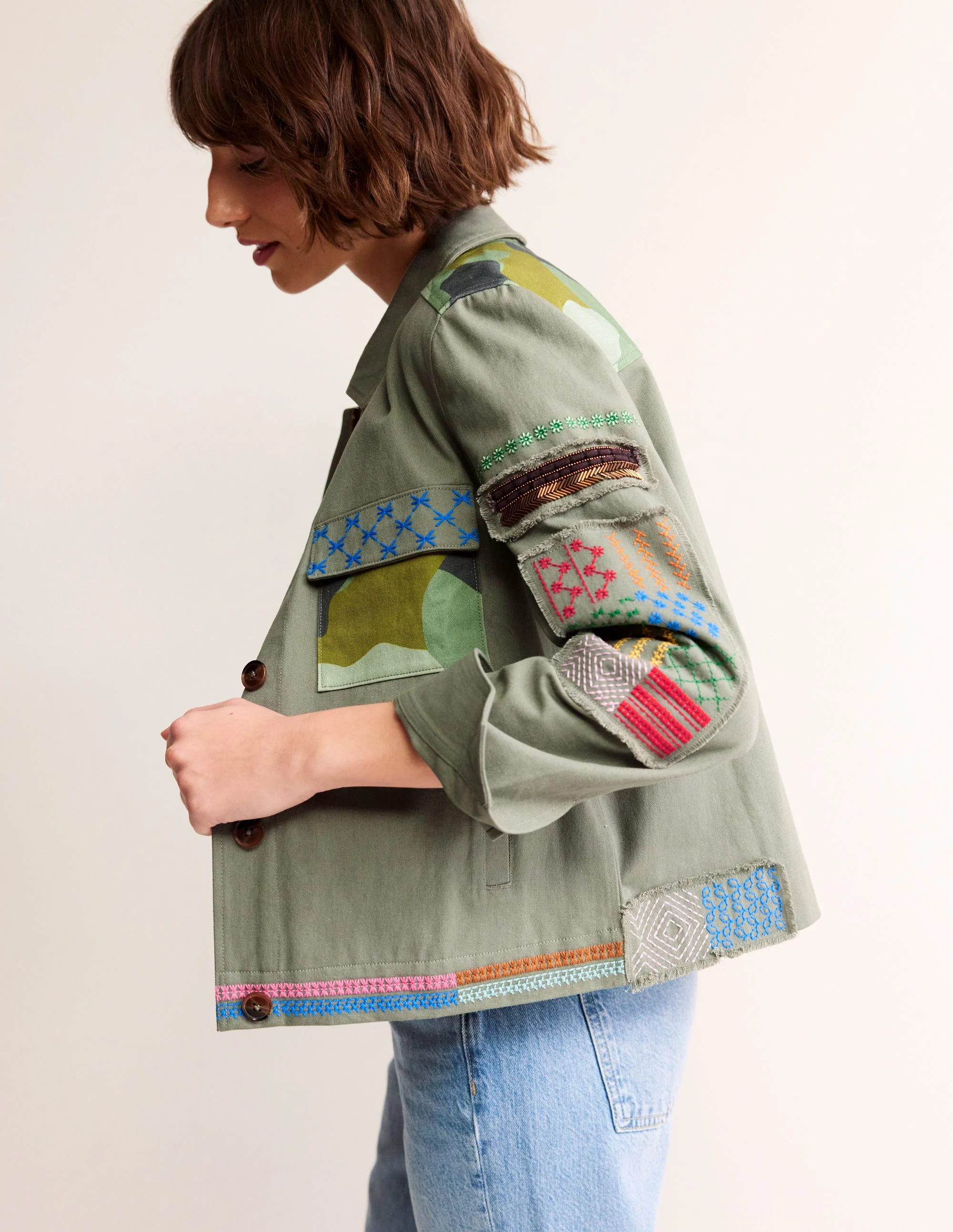 Islington Camo Jacket-Khaki - Image 5