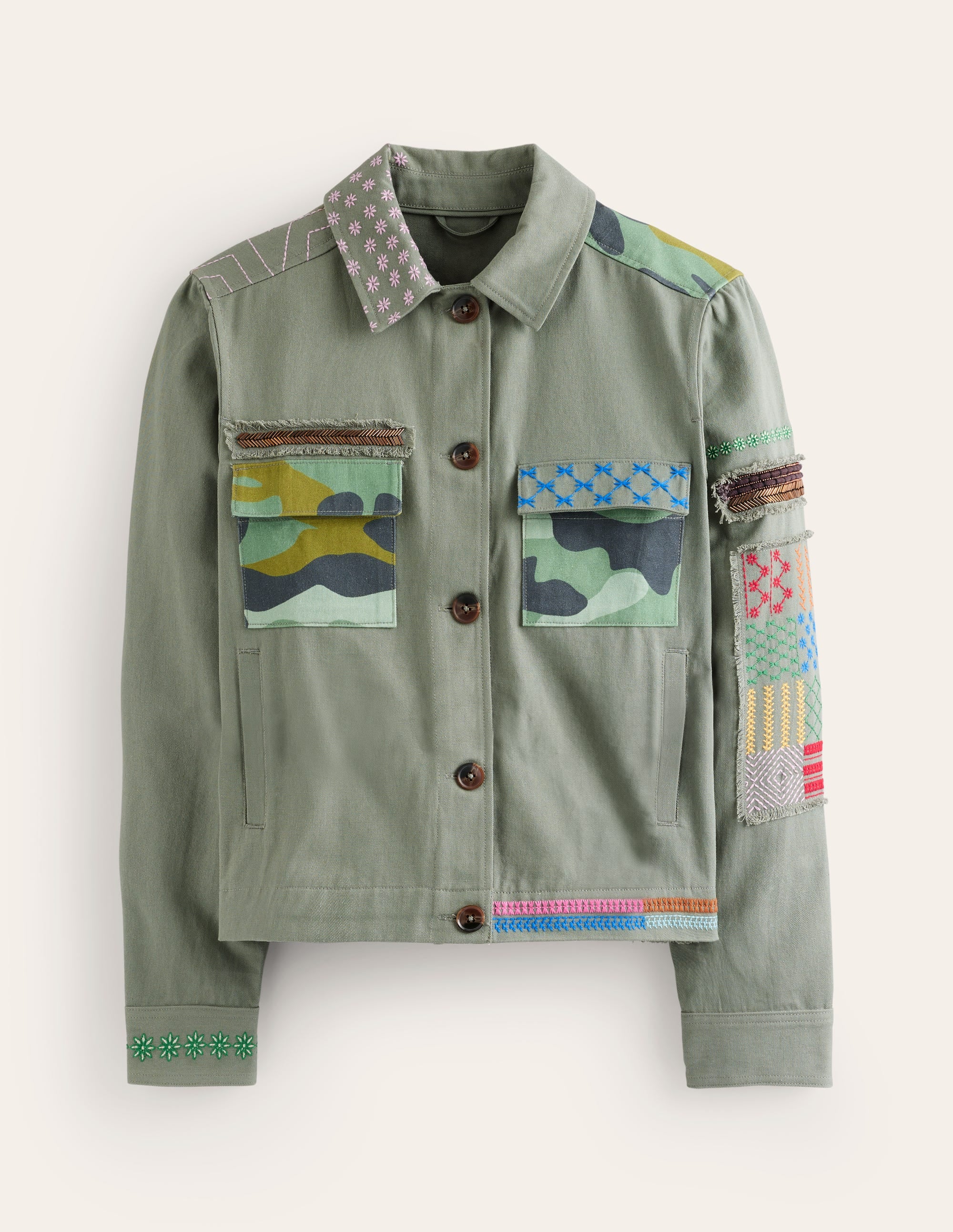 Islington Camo Jacket-Khaki - Image 7