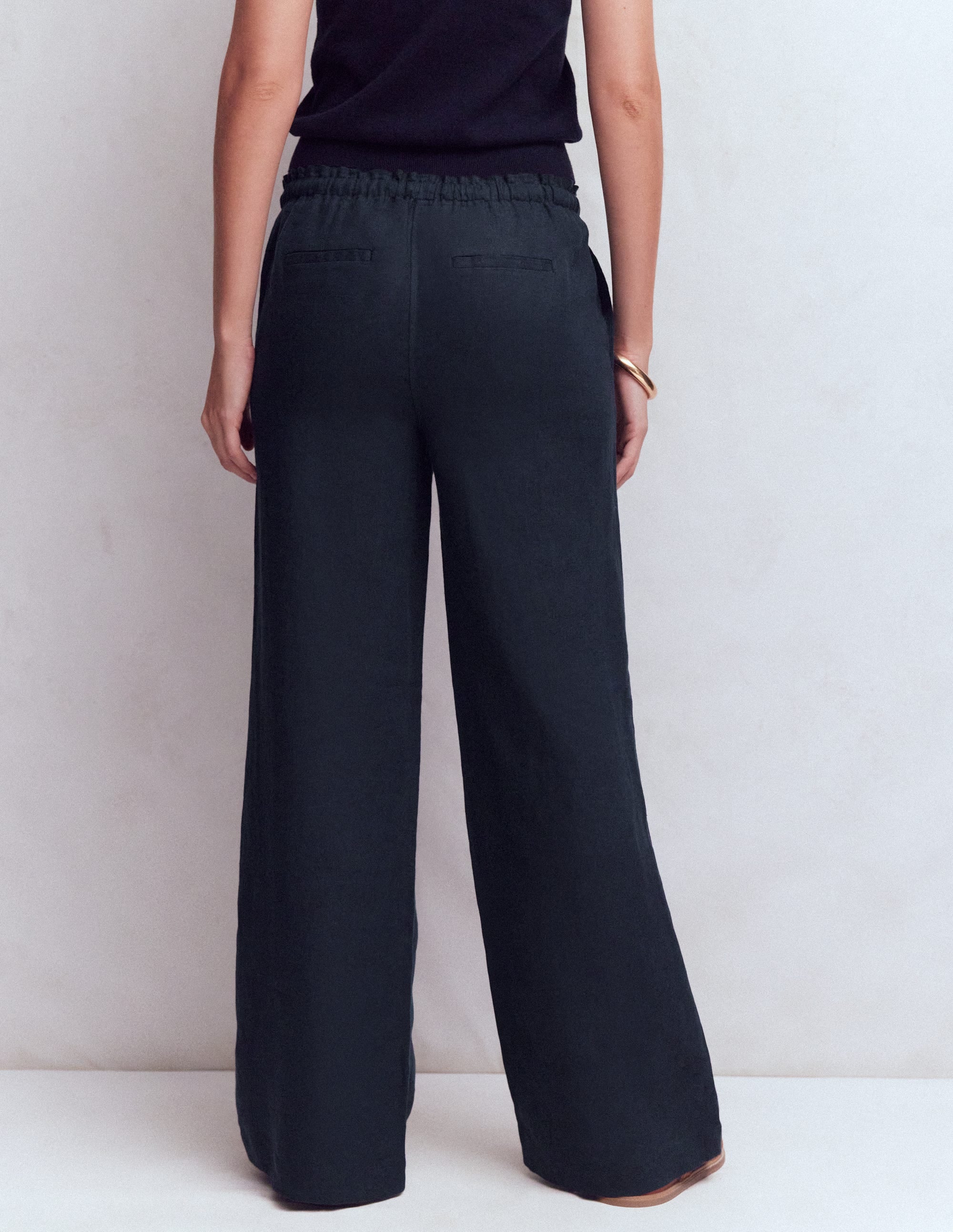 Islington Linen Pants-Navy - Image 3
