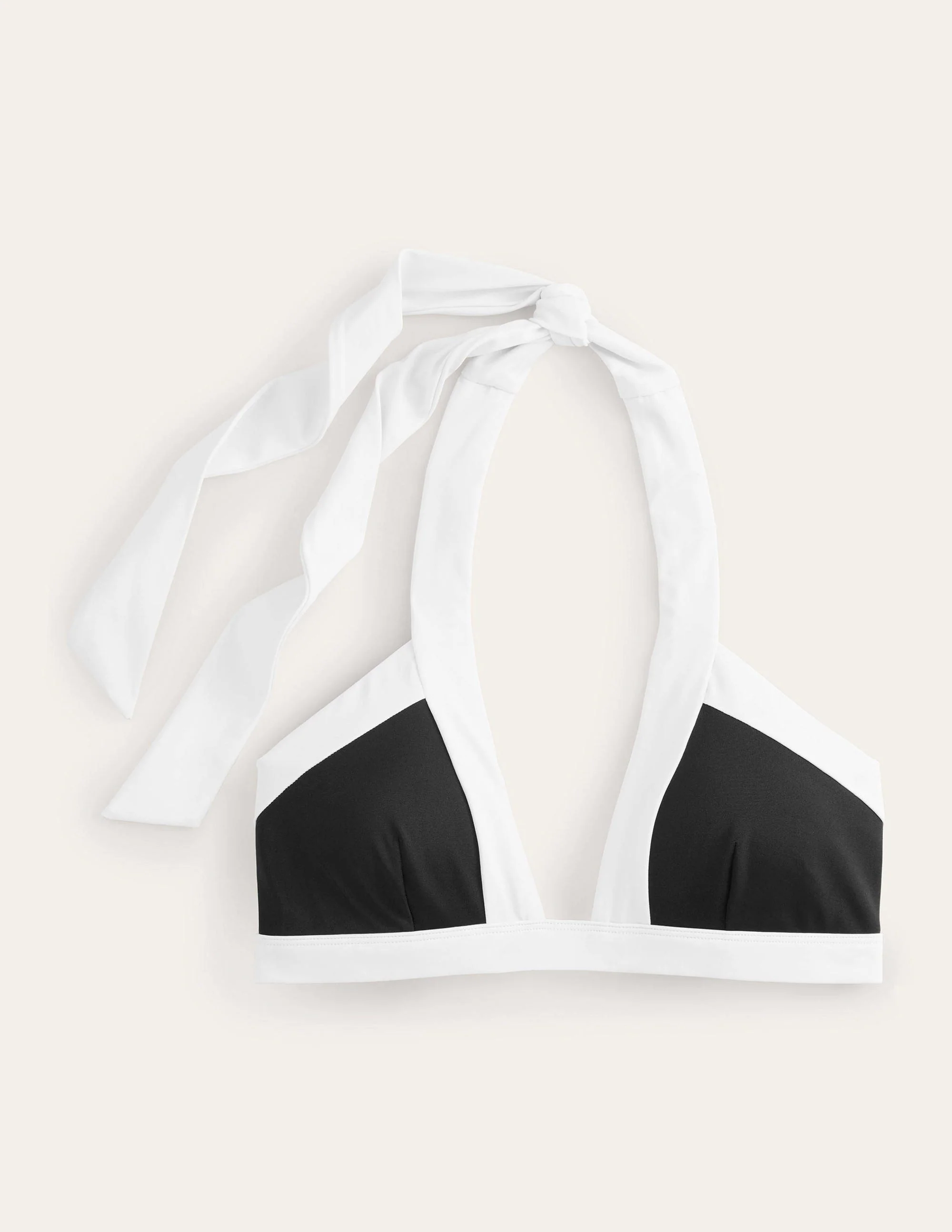 Ithaca Halter Bikini Top-Black Colourblock - Image 12