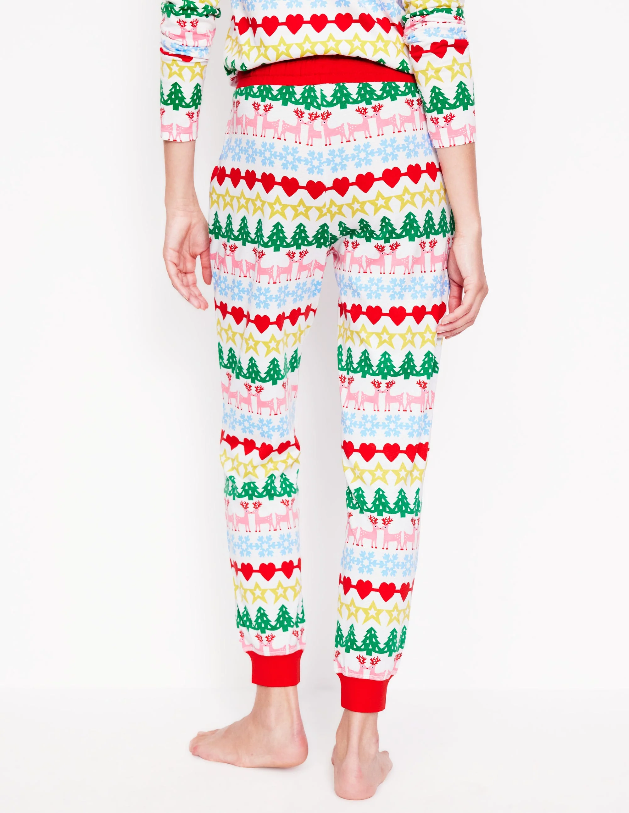 Jersey Pajama Bottoms-Multi, Gingerbread Fairisle - Image 3