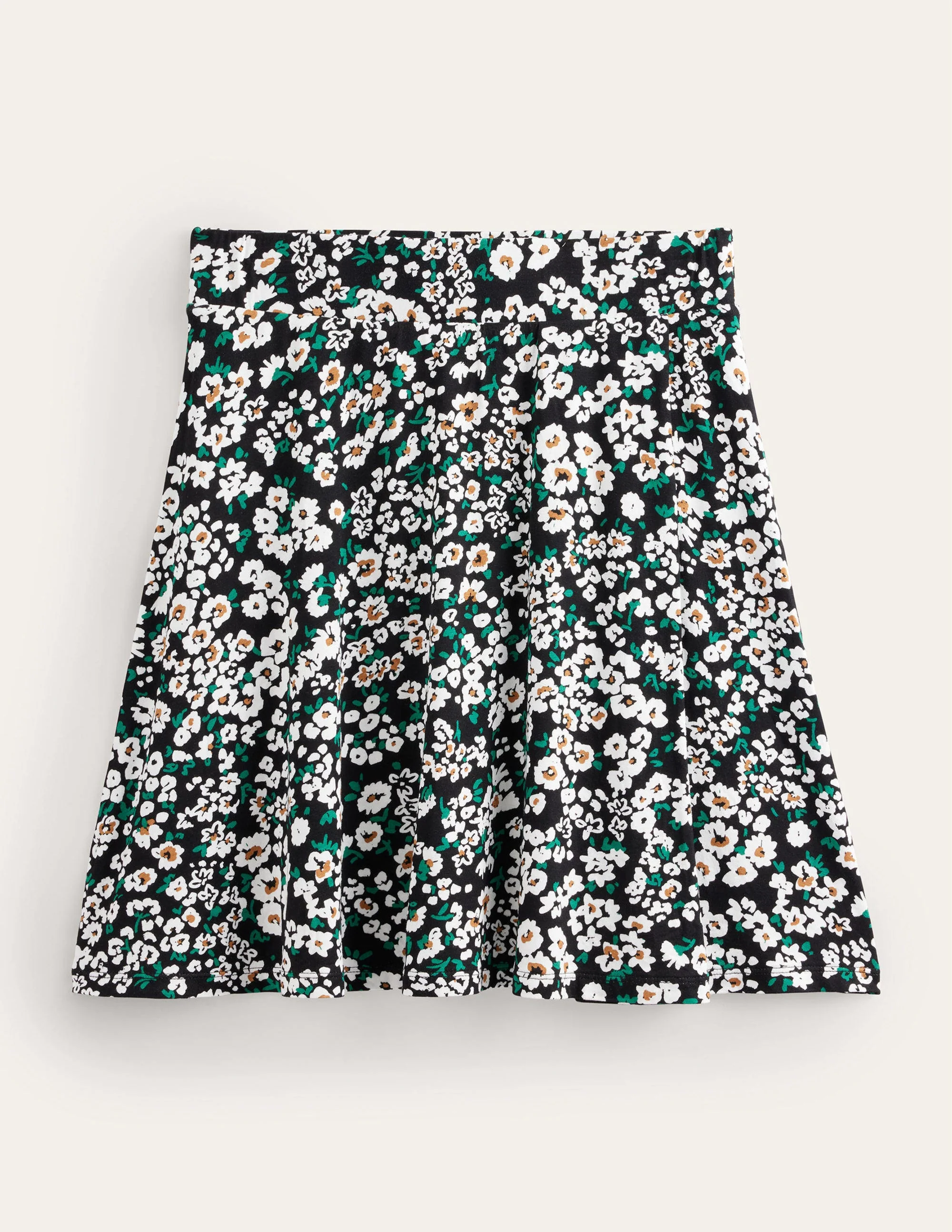 Jersey Wrap Mini Skirt-Black Heart Bloom - Image 2