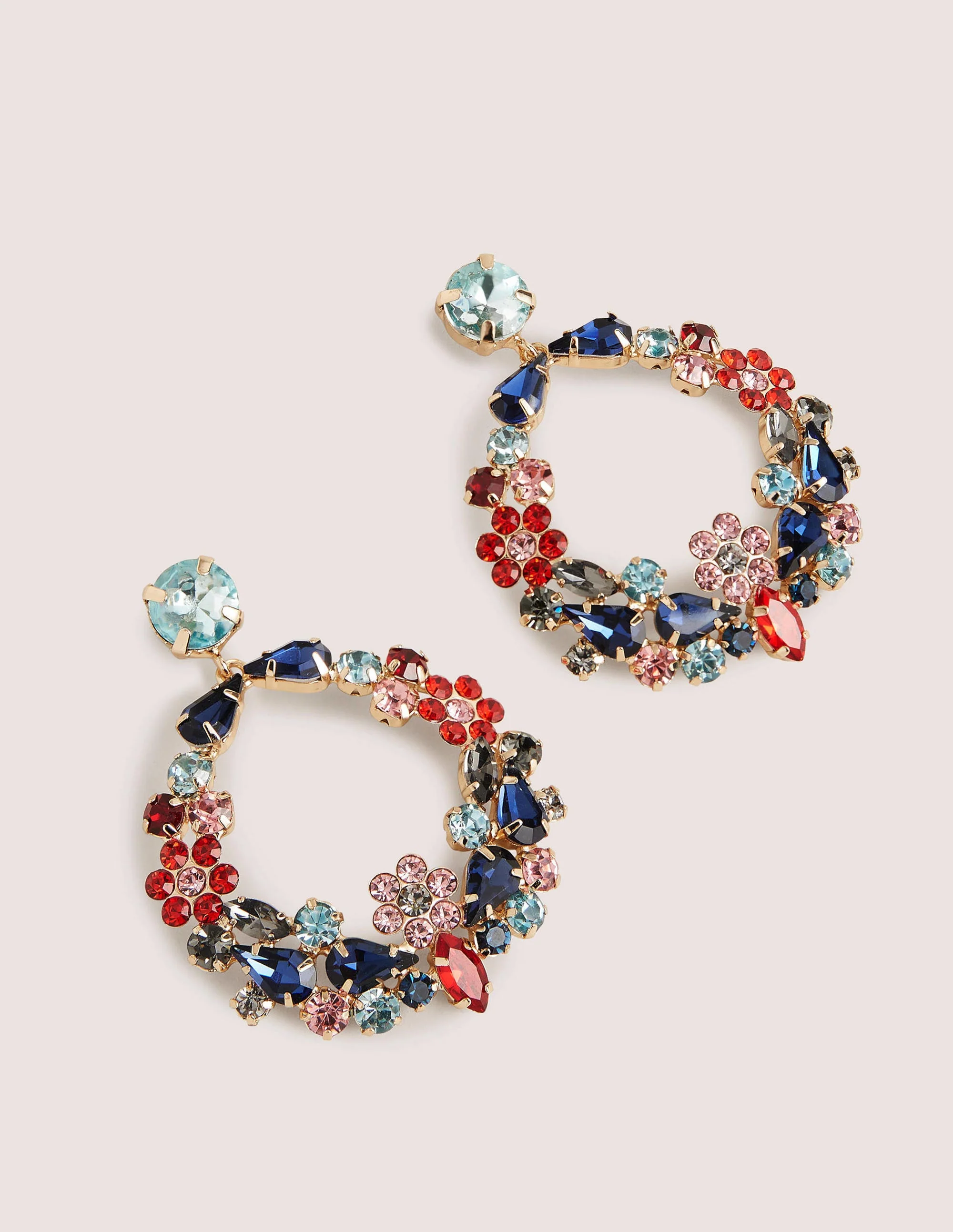 Jewel Cluster Earrings-Multi - Image 2
