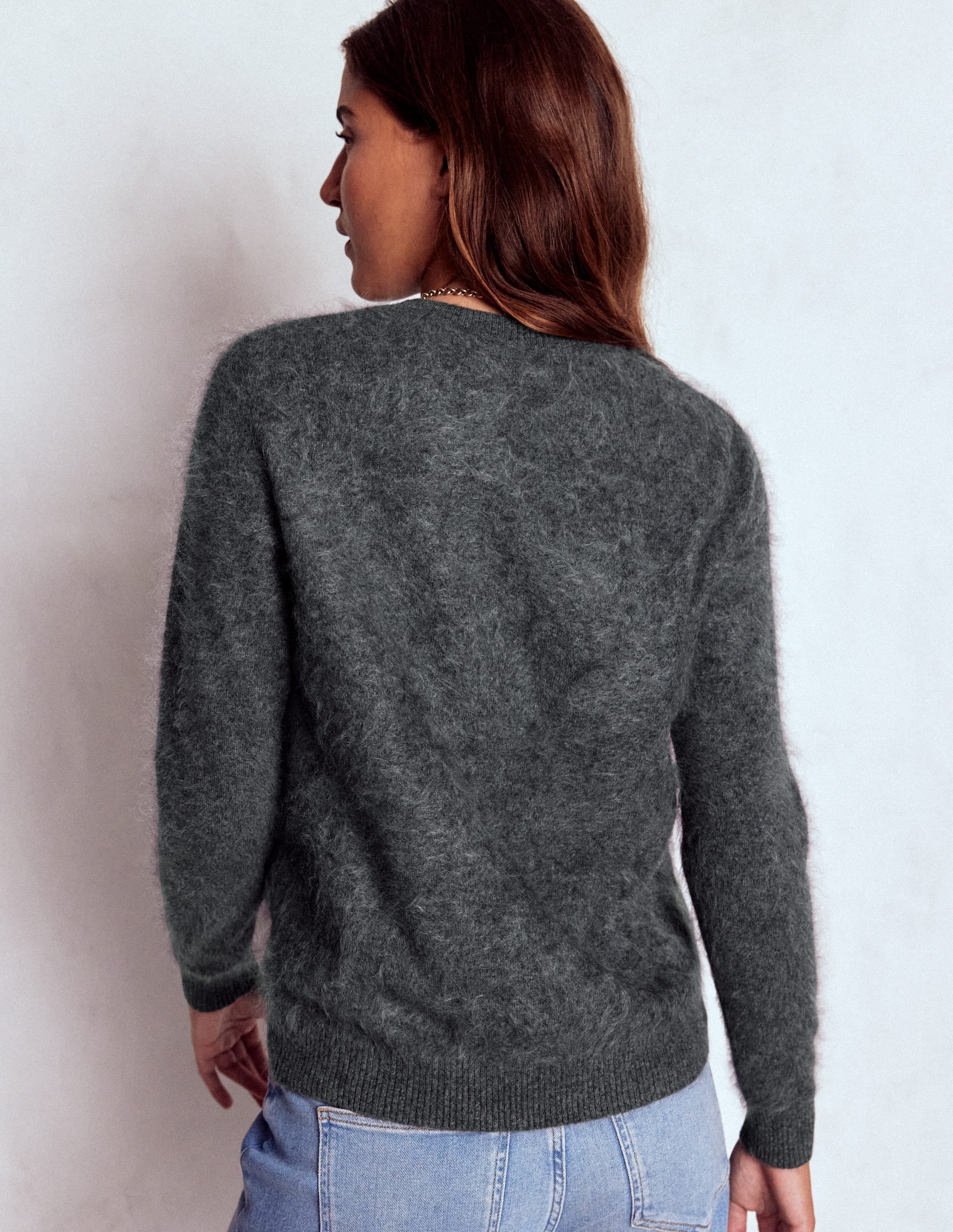 Kat Brushed Cashmere Sweater-Slate Grey - Image 3