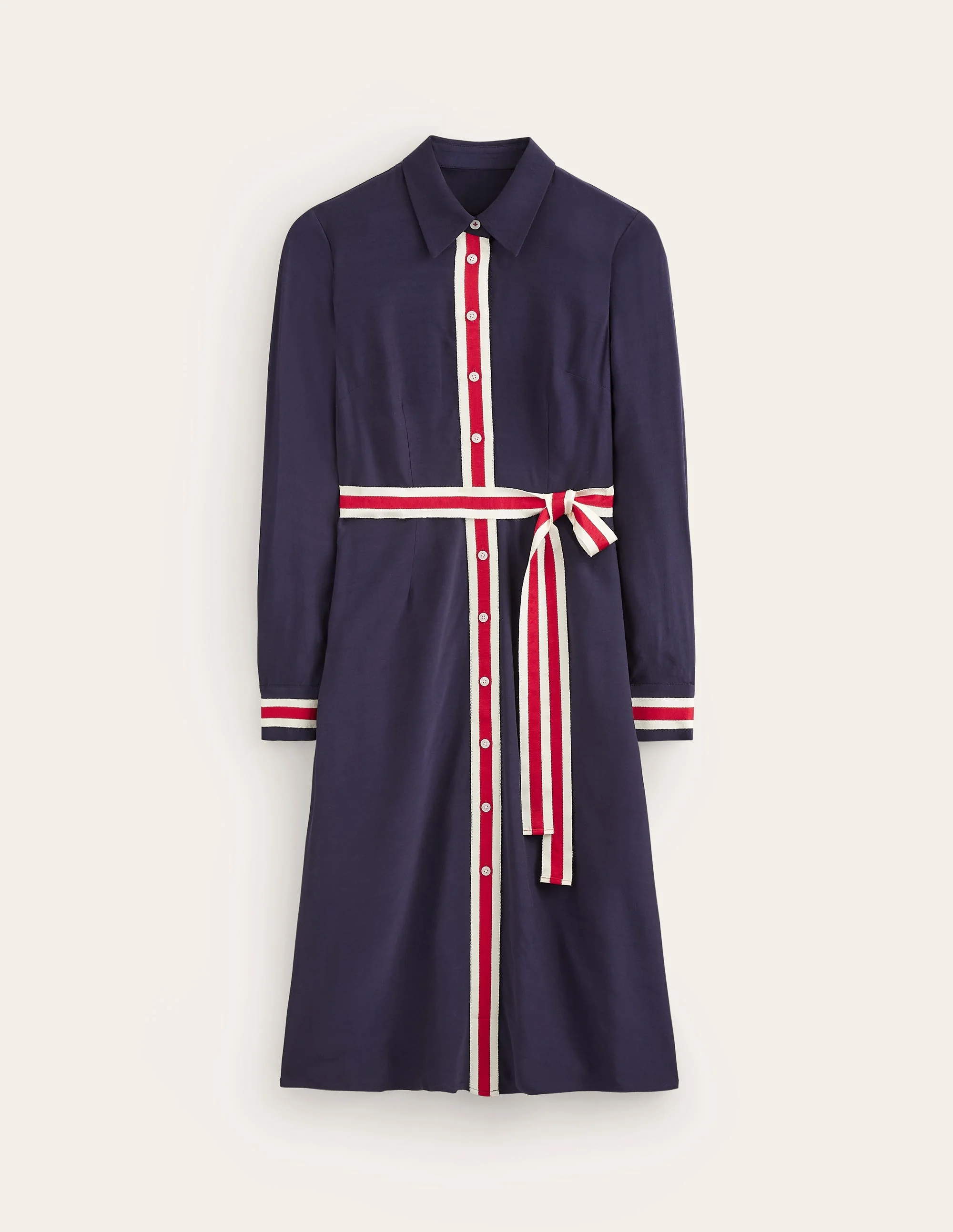 Kate Tipping Shirt Dress-Navy - Image 6