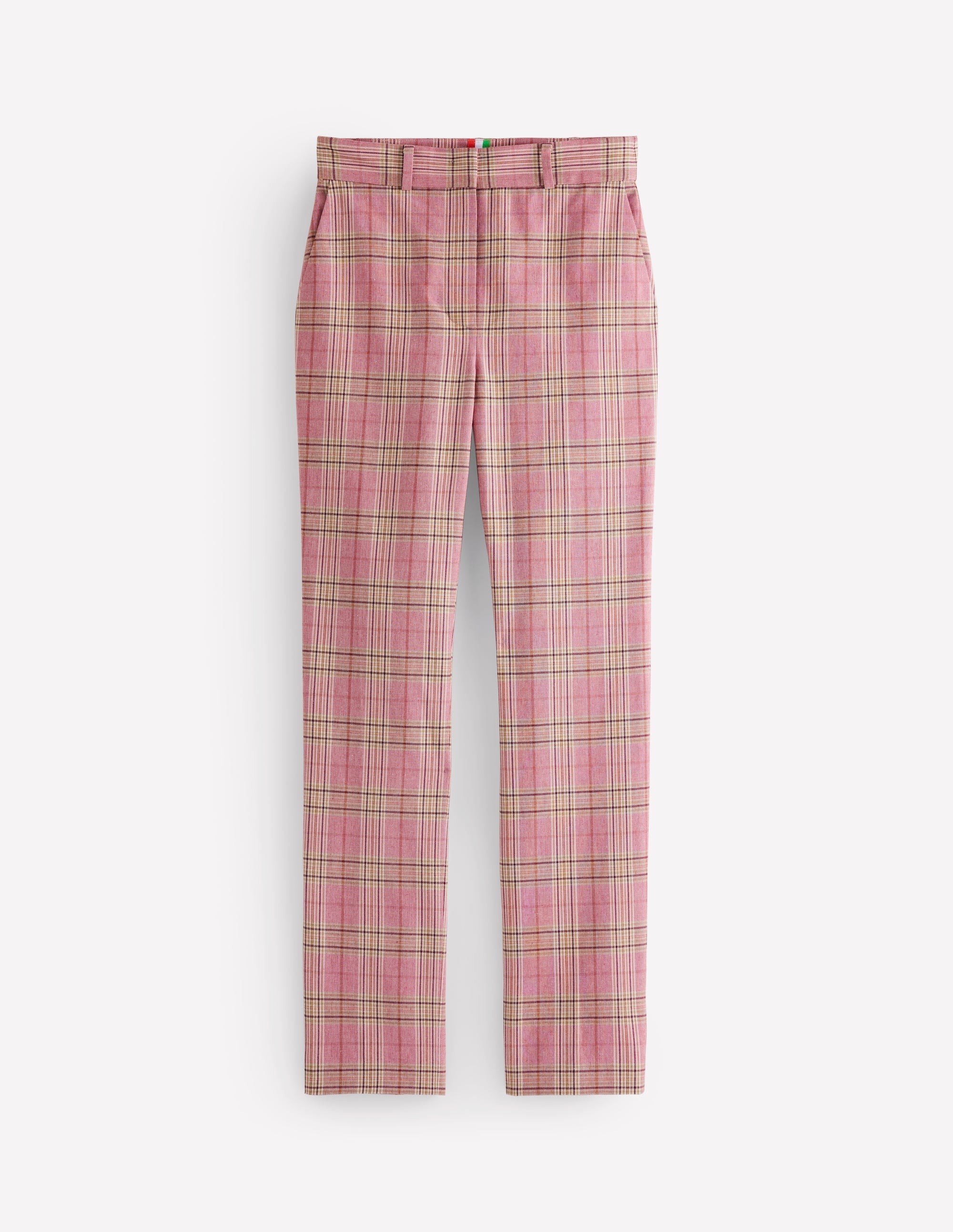 Kew Checked Pants-Pink Check - Image 6