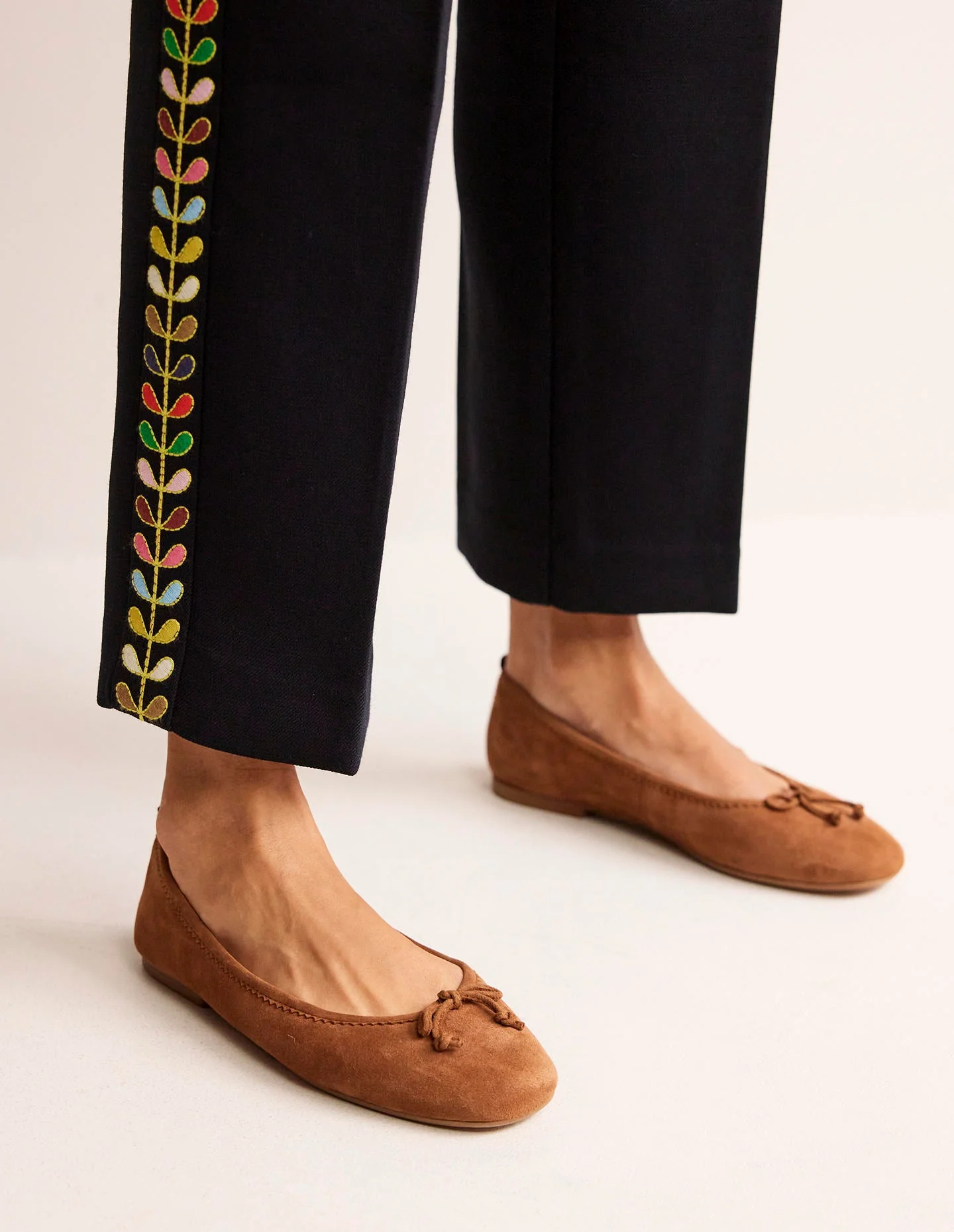 Kitty Flexi Sole Ballet Flats-Ginger Snap Suede - Image 2