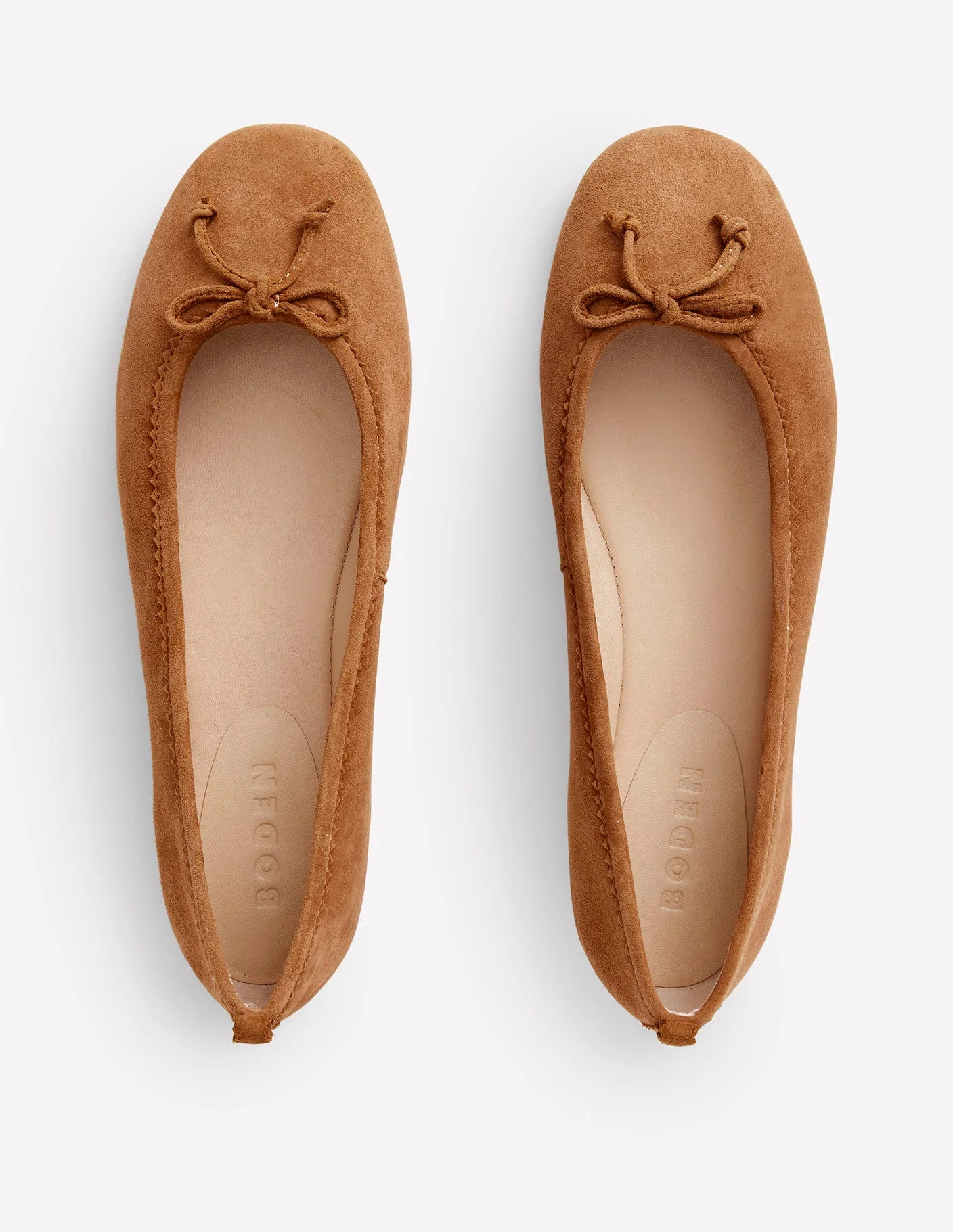 Kitty Flexi Sole Ballet Flats-Ginger Snap Suede - Image 5