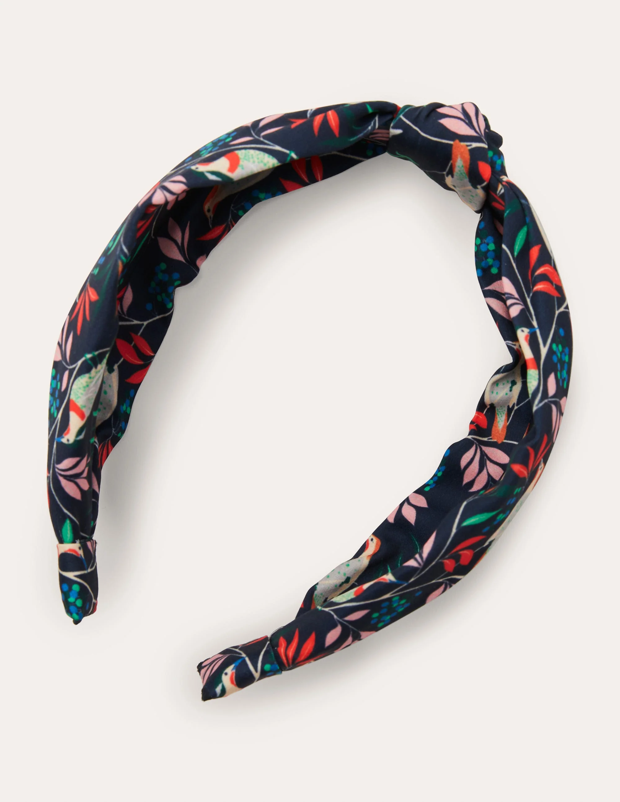 Knotted Headband-French Navy, Berry Bird - Image 4