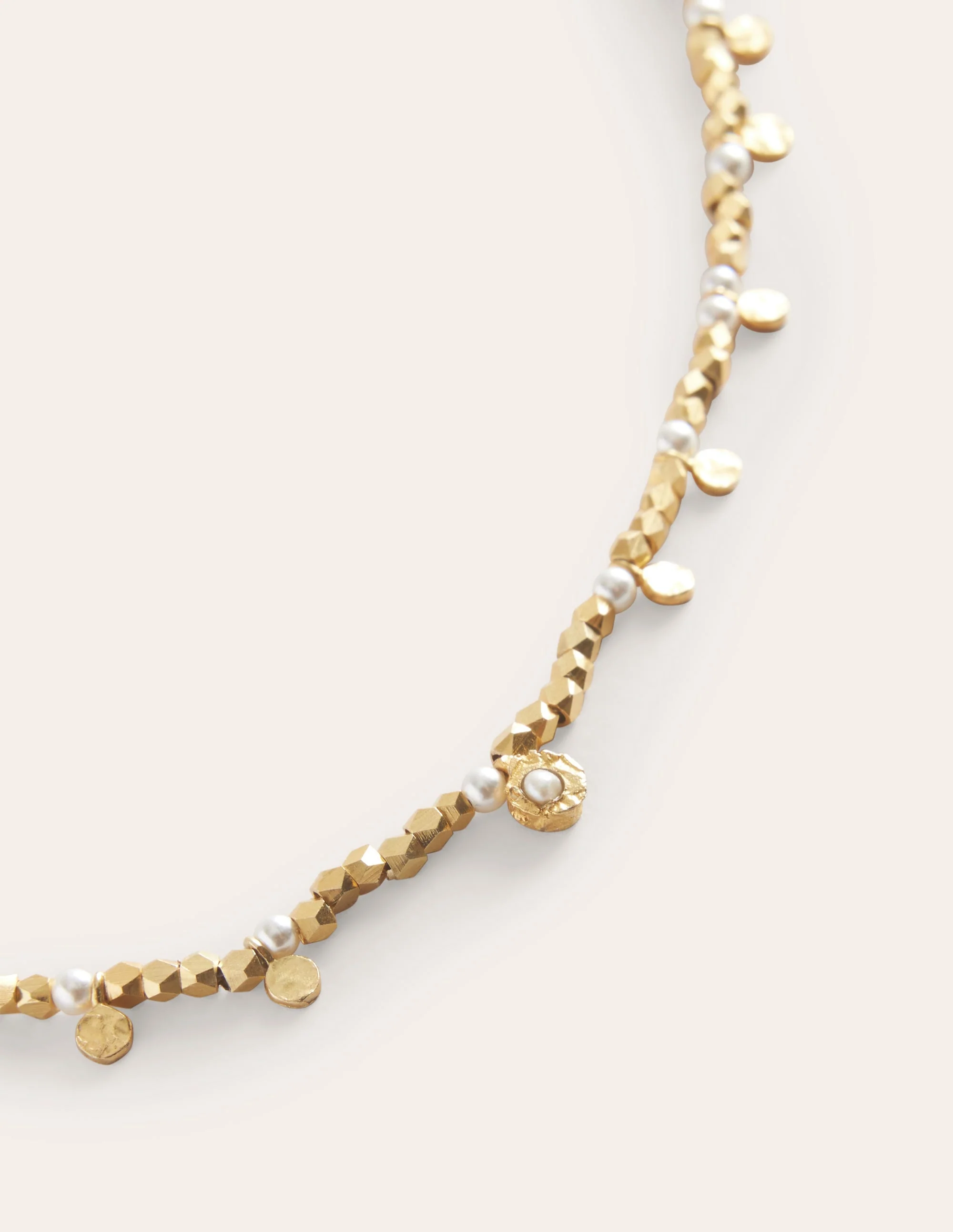 Layering Bead Necklace-Gold - Image 3
