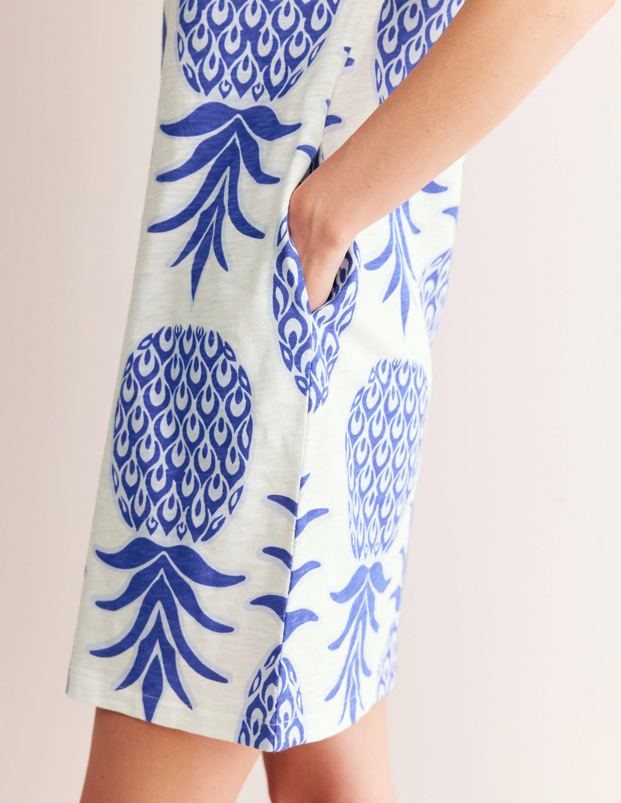 Leah Jersey T-shirt Dress-Surf The Web, Pineapple Pop - Image 2
