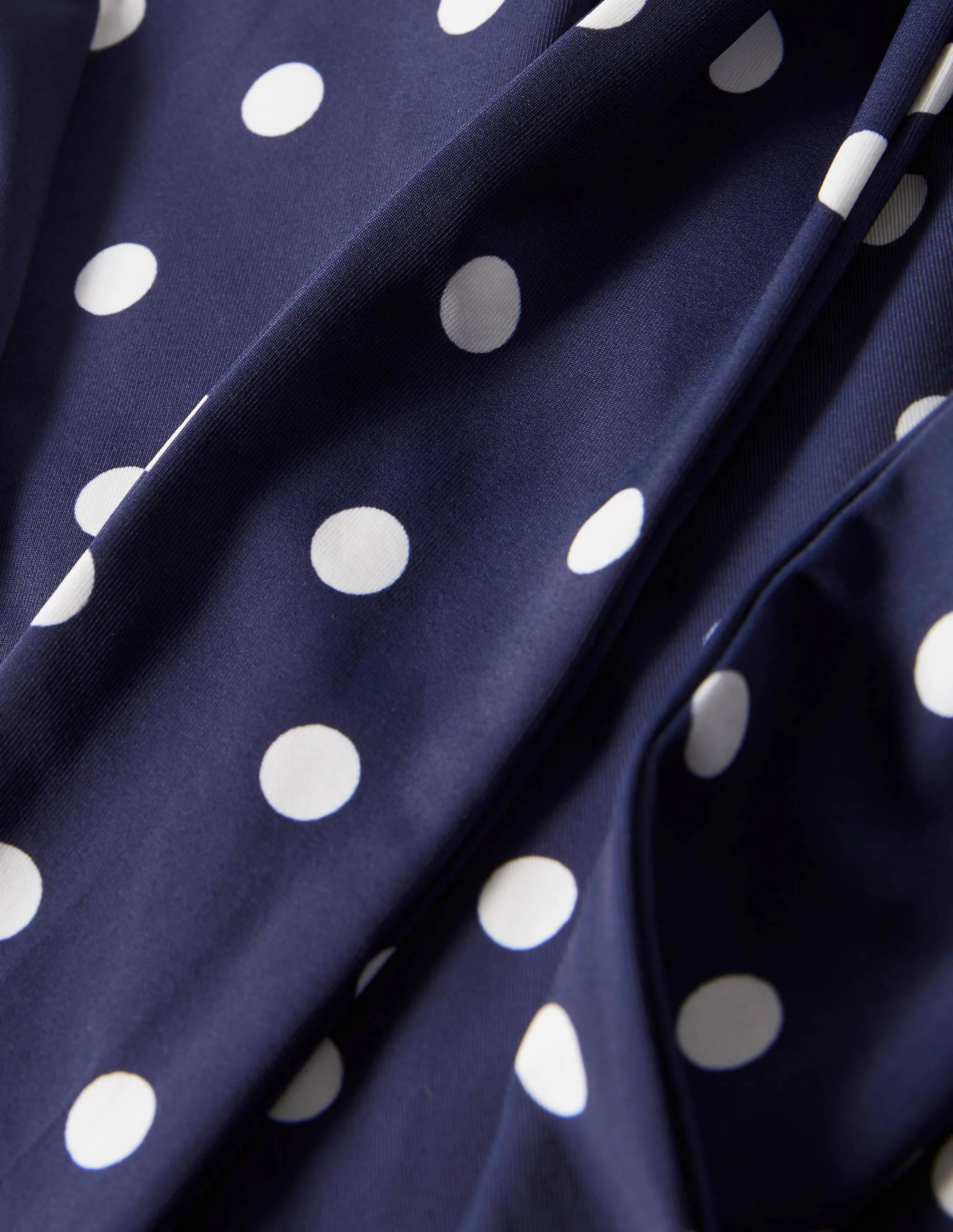 Lefkada Wrap Beach Dress-French Navy, Pin Dot - Image 5